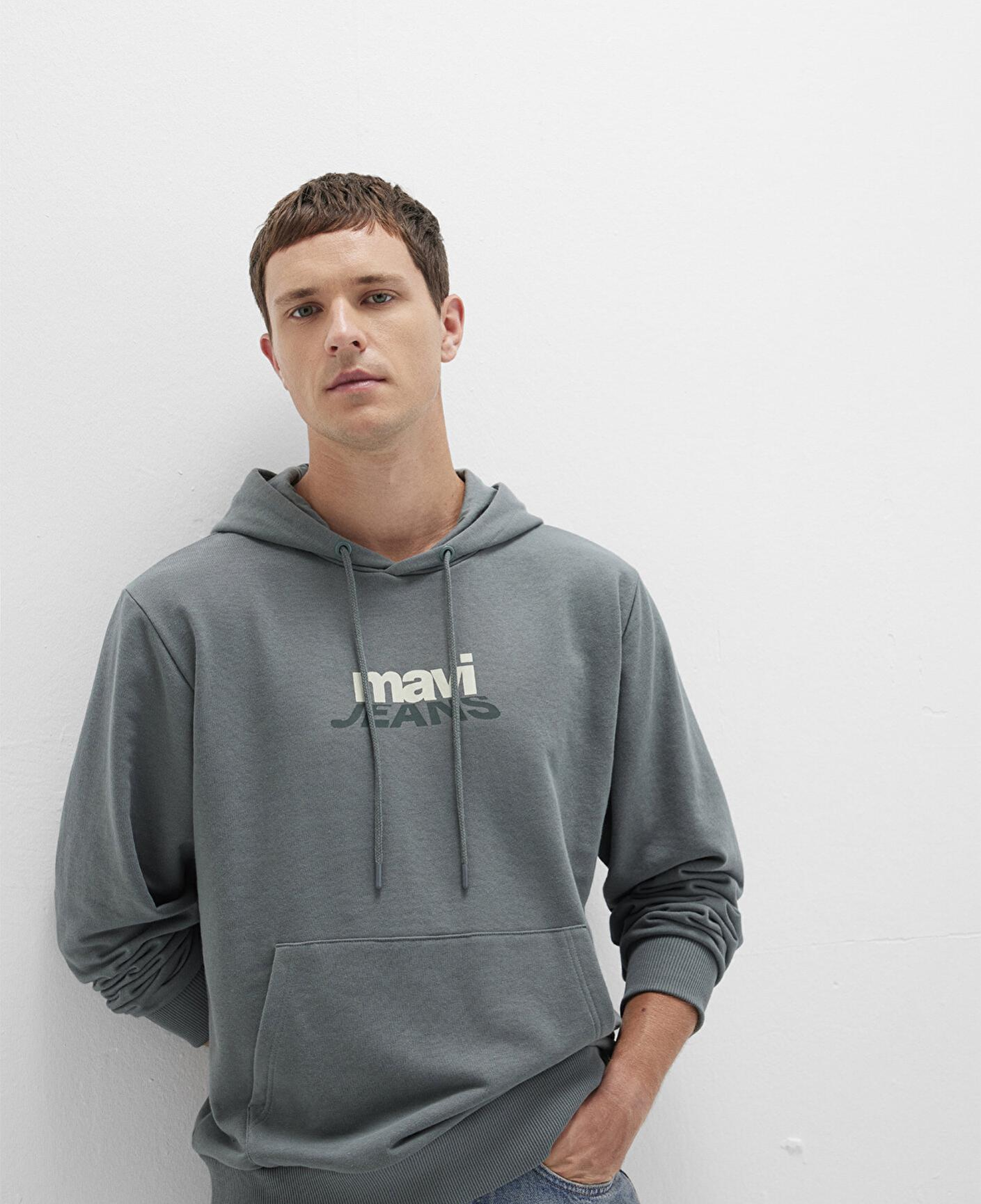 Mavi Mavi Logo Baskılı Yeşil Sweatshirt 0S10210-71577