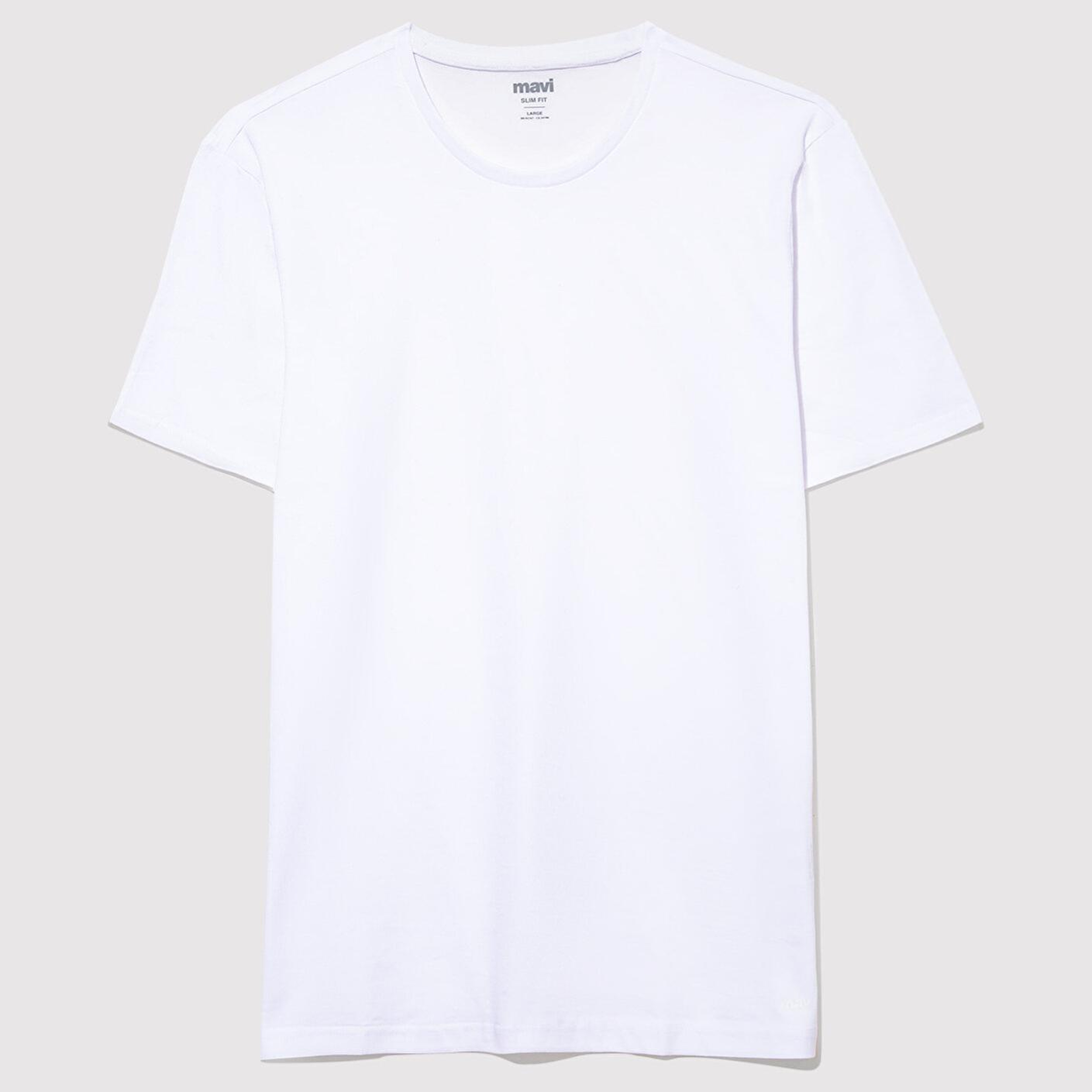 Mavi 3lü Bisiklet Yaka Erkek Basic Tişört Slim Fit / Dar Kesim 0611784-900