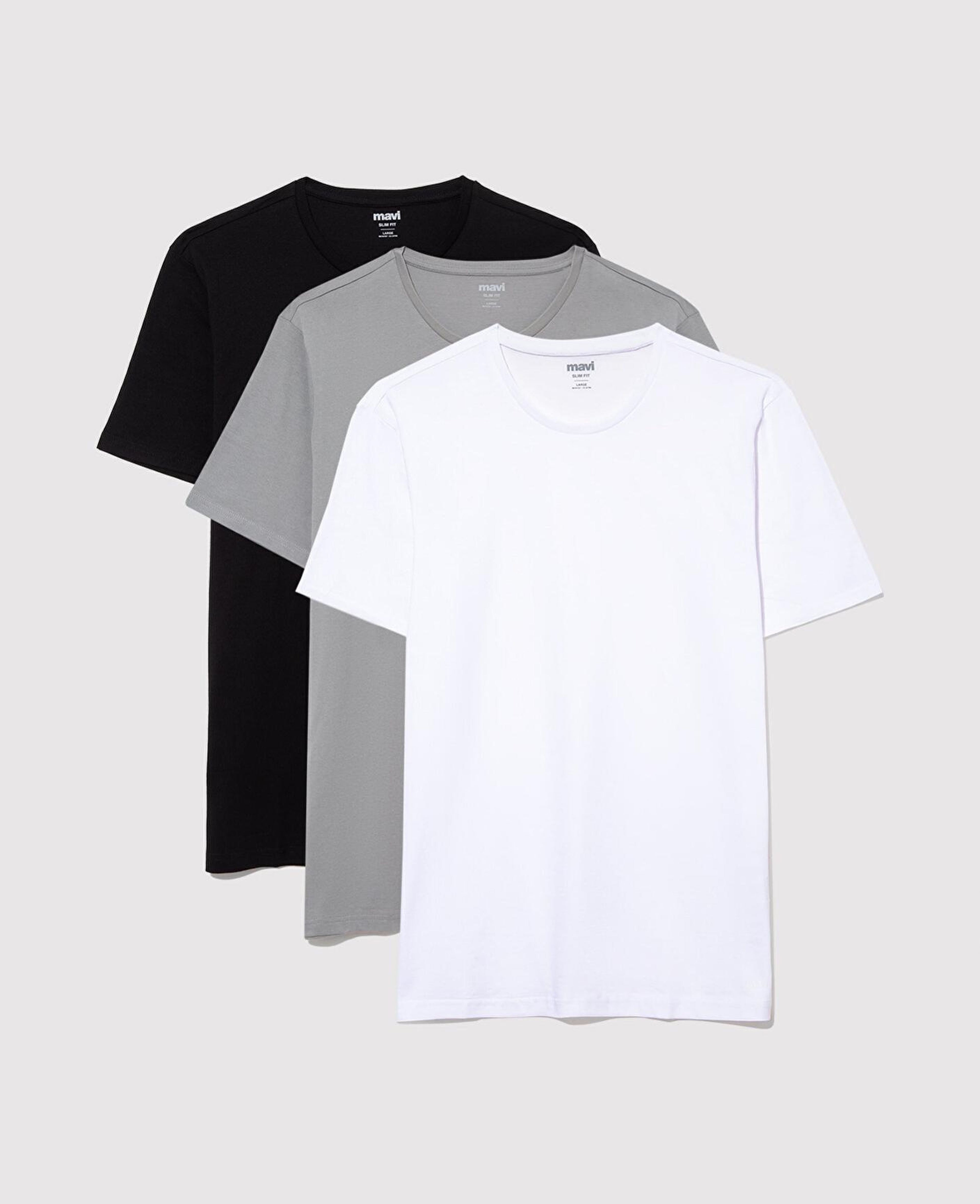 Mavi 3lü Bisiklet Yaka Erkek Basic Tişört Slim Fit / Dar Kesim 0611784-900