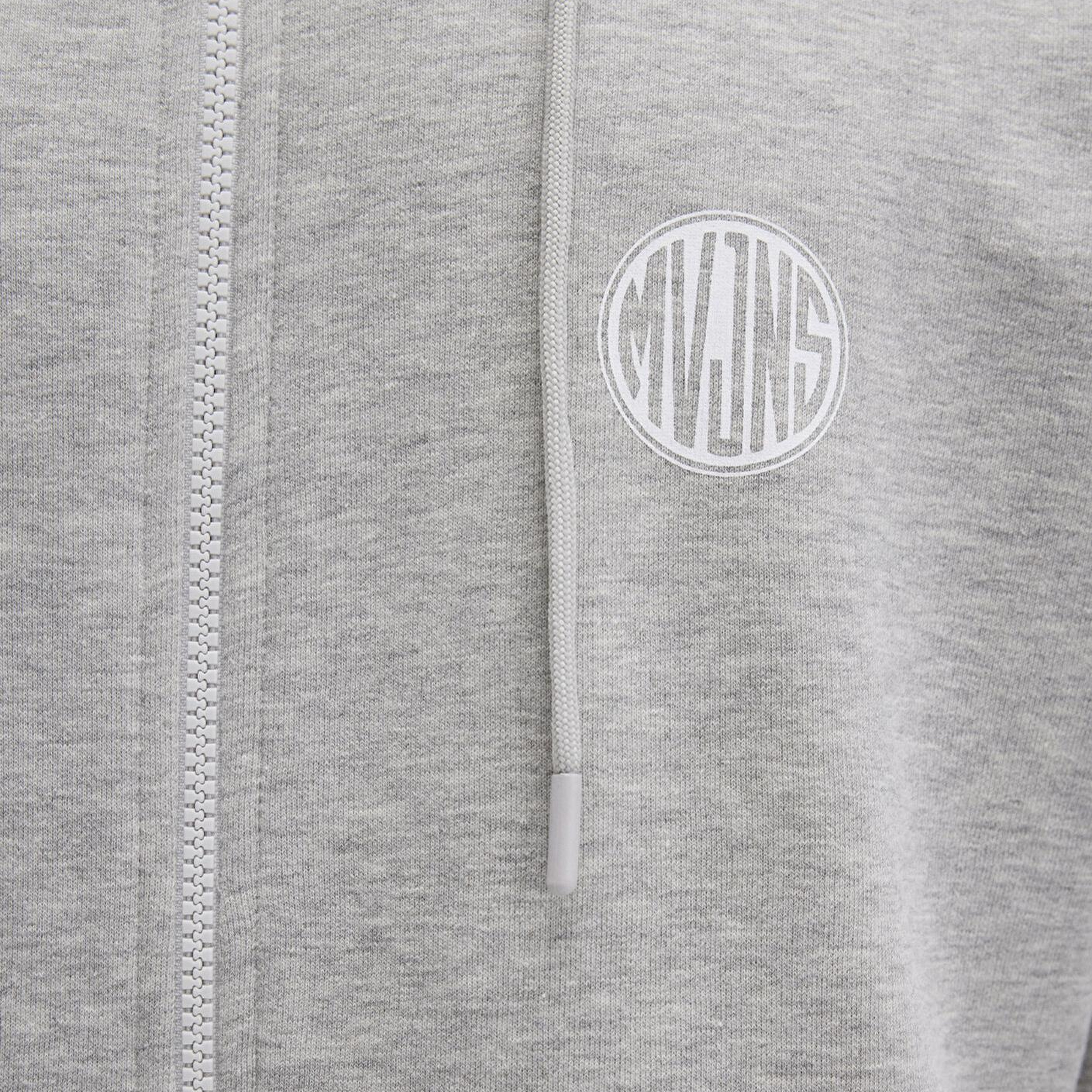 Mavi MVJNS Logo Baskılı Fermuarlı Kapüşonlu Gri Sweatshirt 0S10193-80196