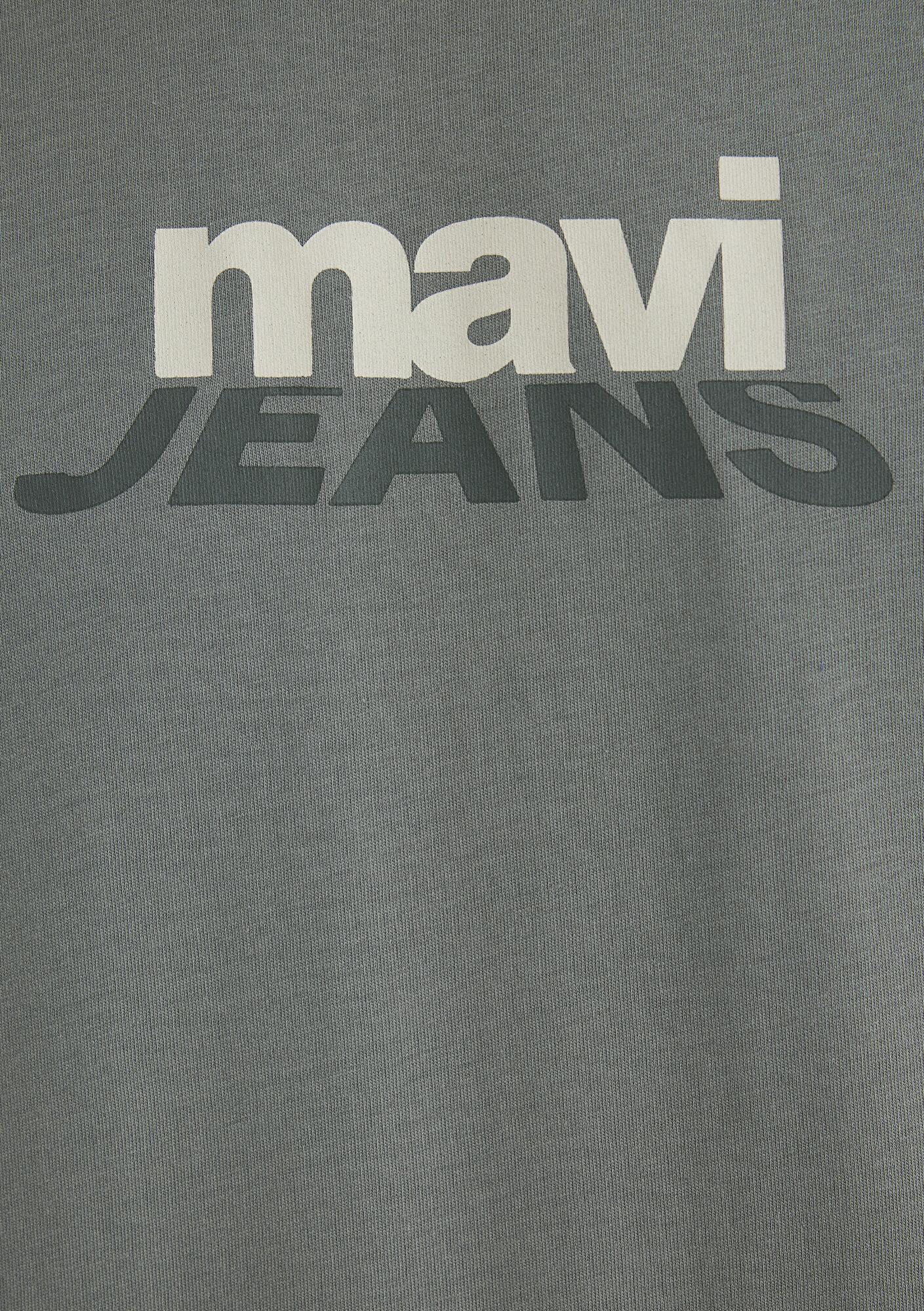 Mavi Mavi Logo Baskılı Yeşil Tişört Loose Fit / Bol Rahat Kesim 0612355-71577