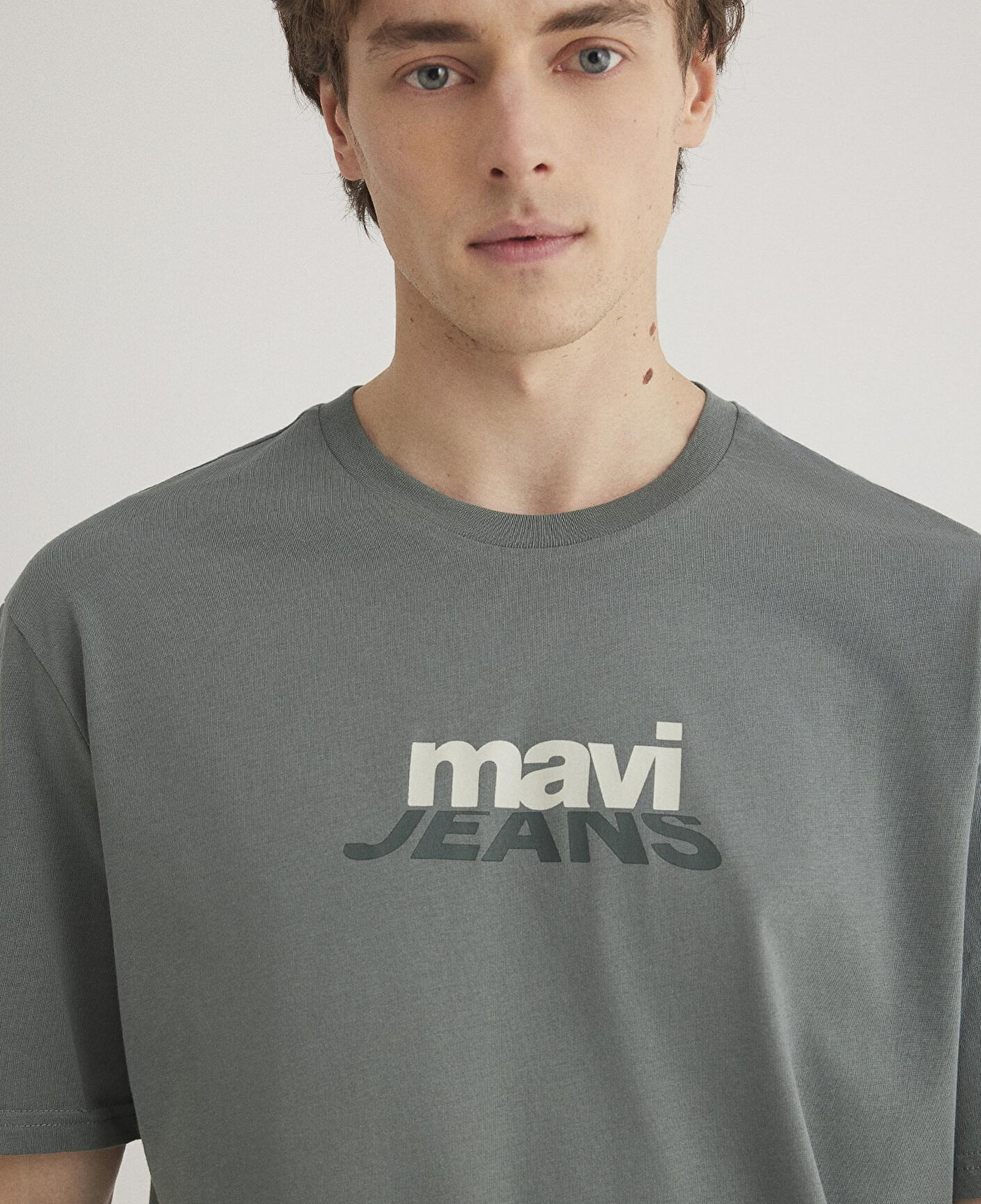 Mavi Mavi Logo Baskılı Yeşil Tişört Loose Fit / Bol Rahat Kesim 0612355-71577