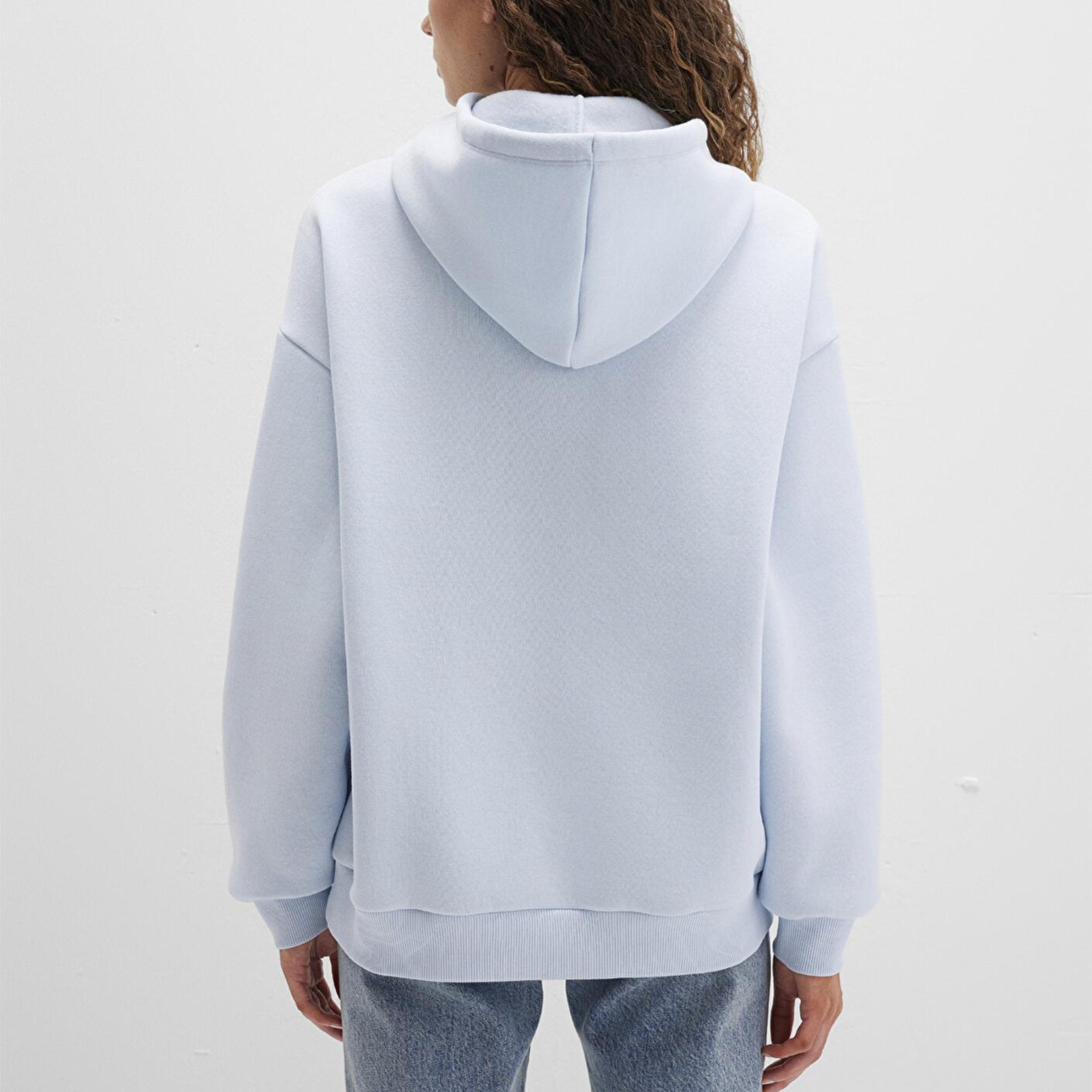 Mavi Mavi Logo Baskılı Kapüşonlu Mavi Sweatshirt 1600361-70717