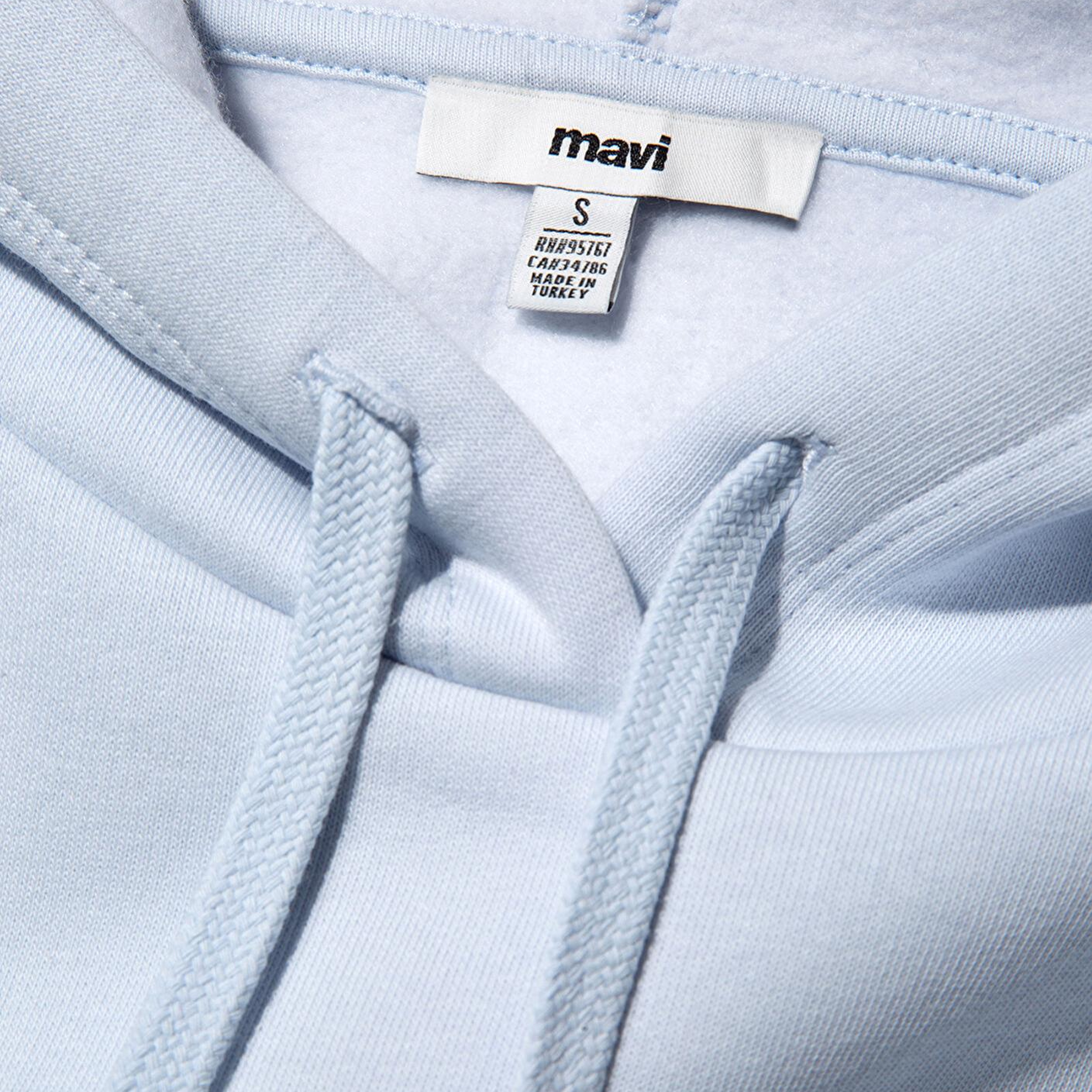 Mavi Mavi Logo Baskılı Kapüşonlu Mavi Sweatshirt 1600361-70717