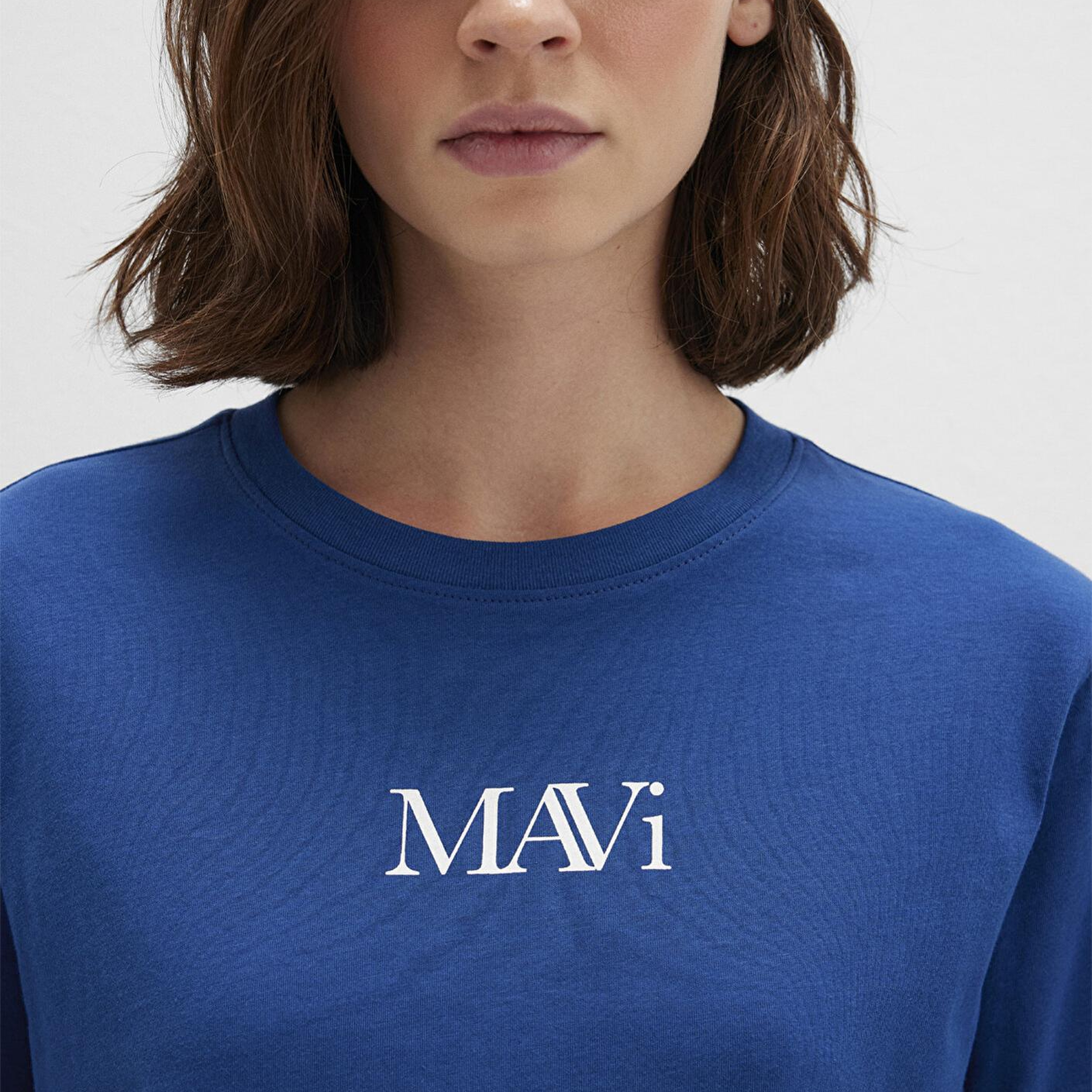 Mavi Mavi Logo Baskılı Lacivert Tişört Regular Fit / Normal Kesim 1611594-82625