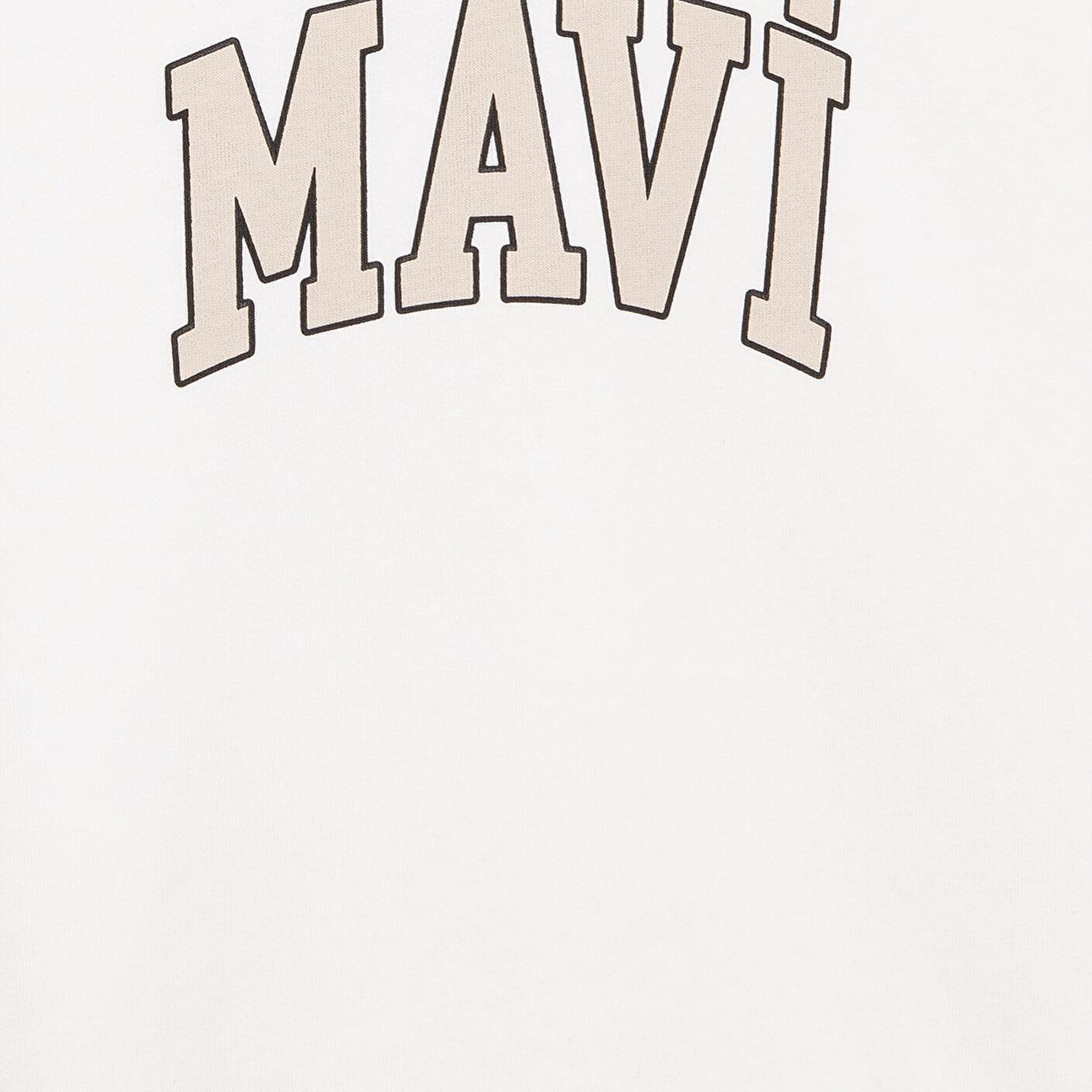 Mavi Mavi Logo Baskılı Kapüşonlu Beyaz Sweatshirt 7610035-81964