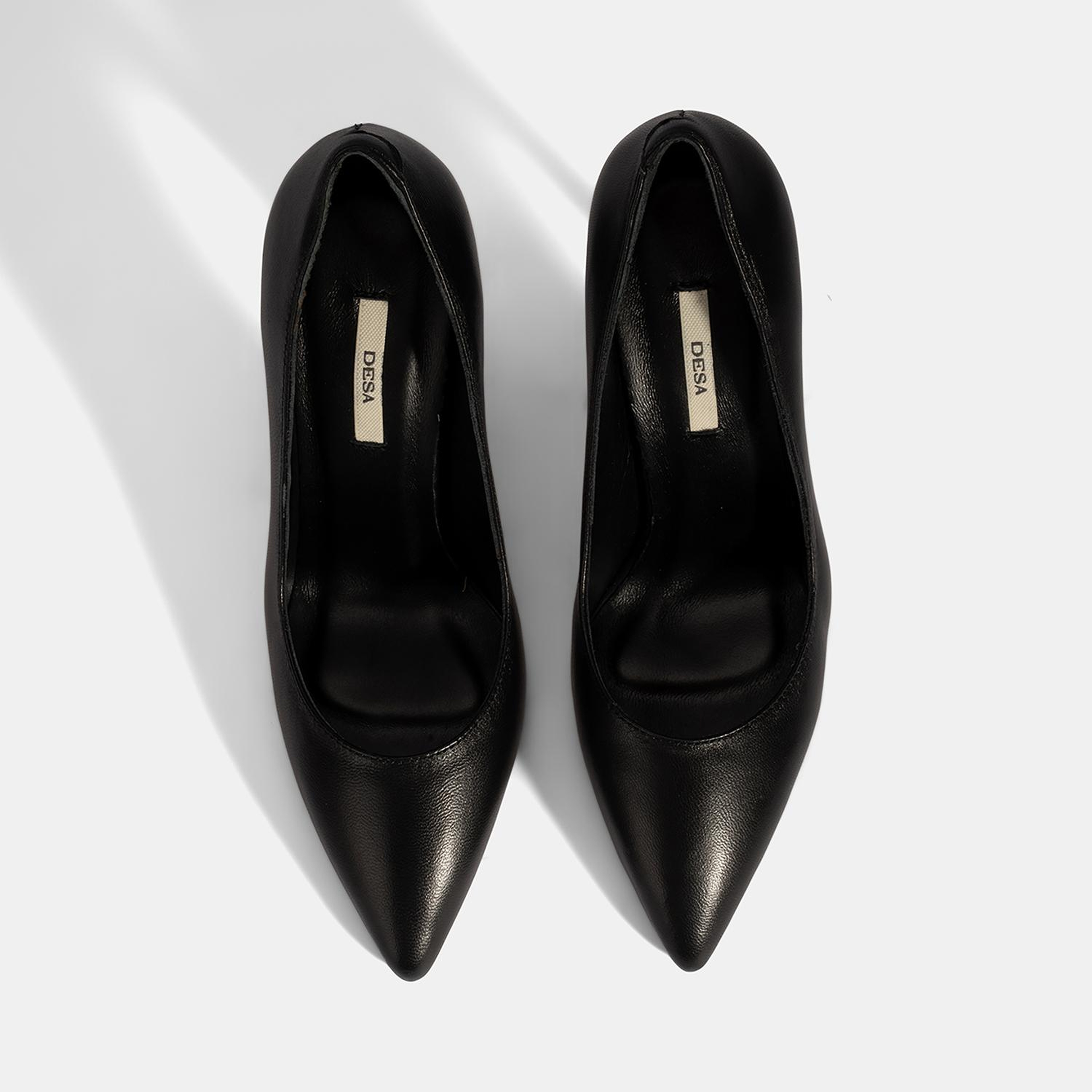 Kadın Siyah Deri Stiletto