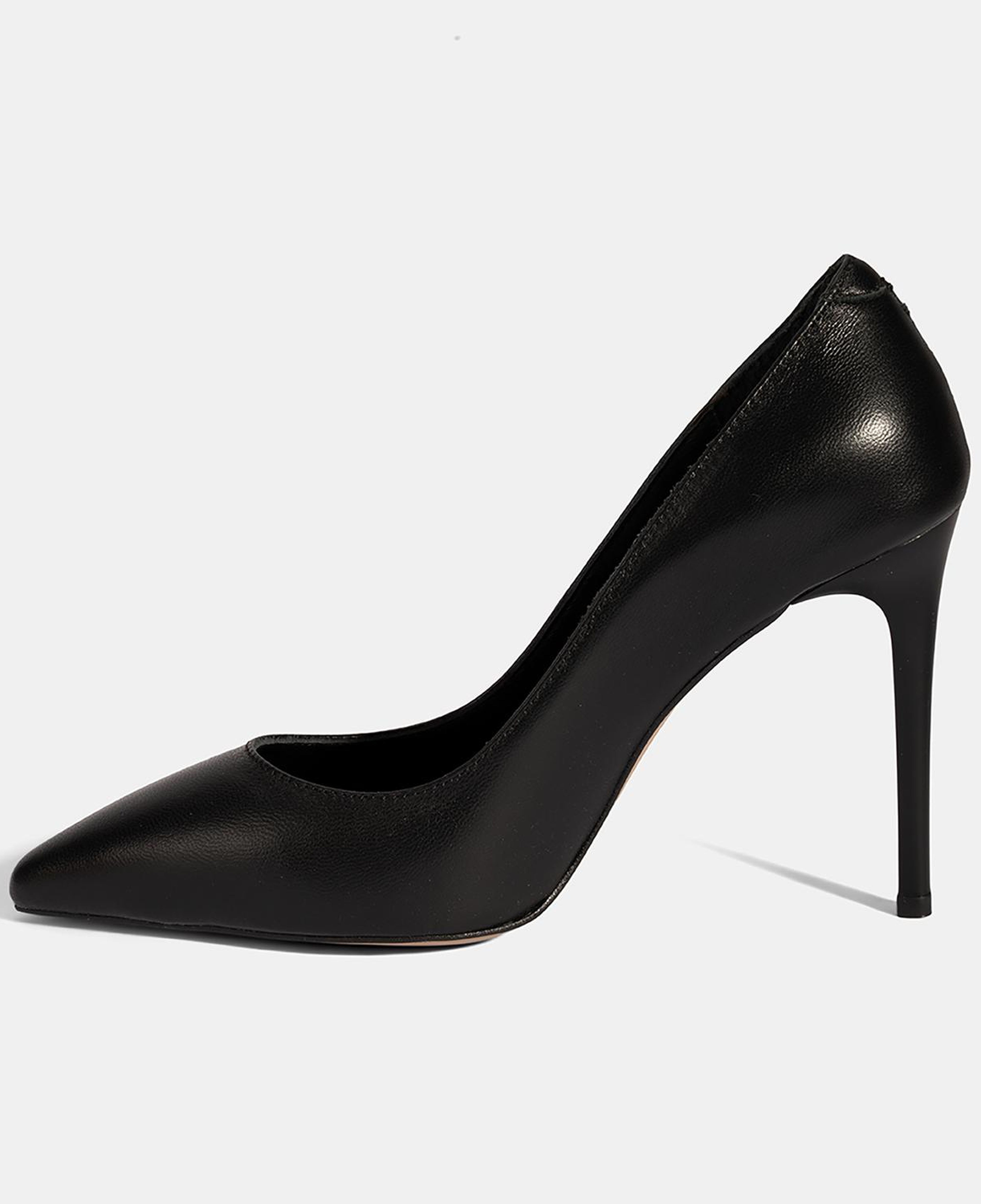 Kadın Siyah Deri Stiletto