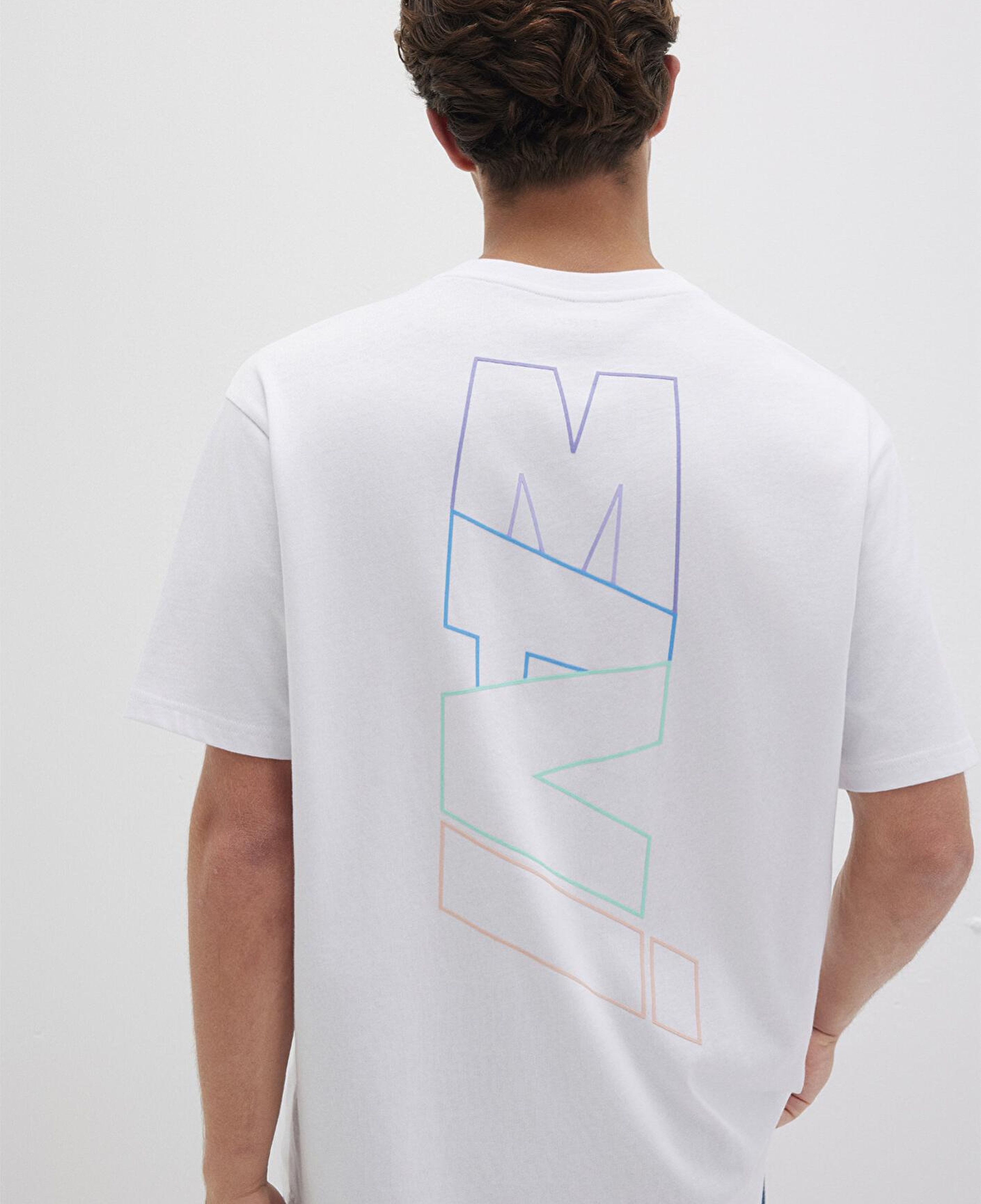 Mavi Mavi Logo Sırt Baskılı Beyaz Tişört Loose Fit / Bol Rahat Kesim 0612350-620