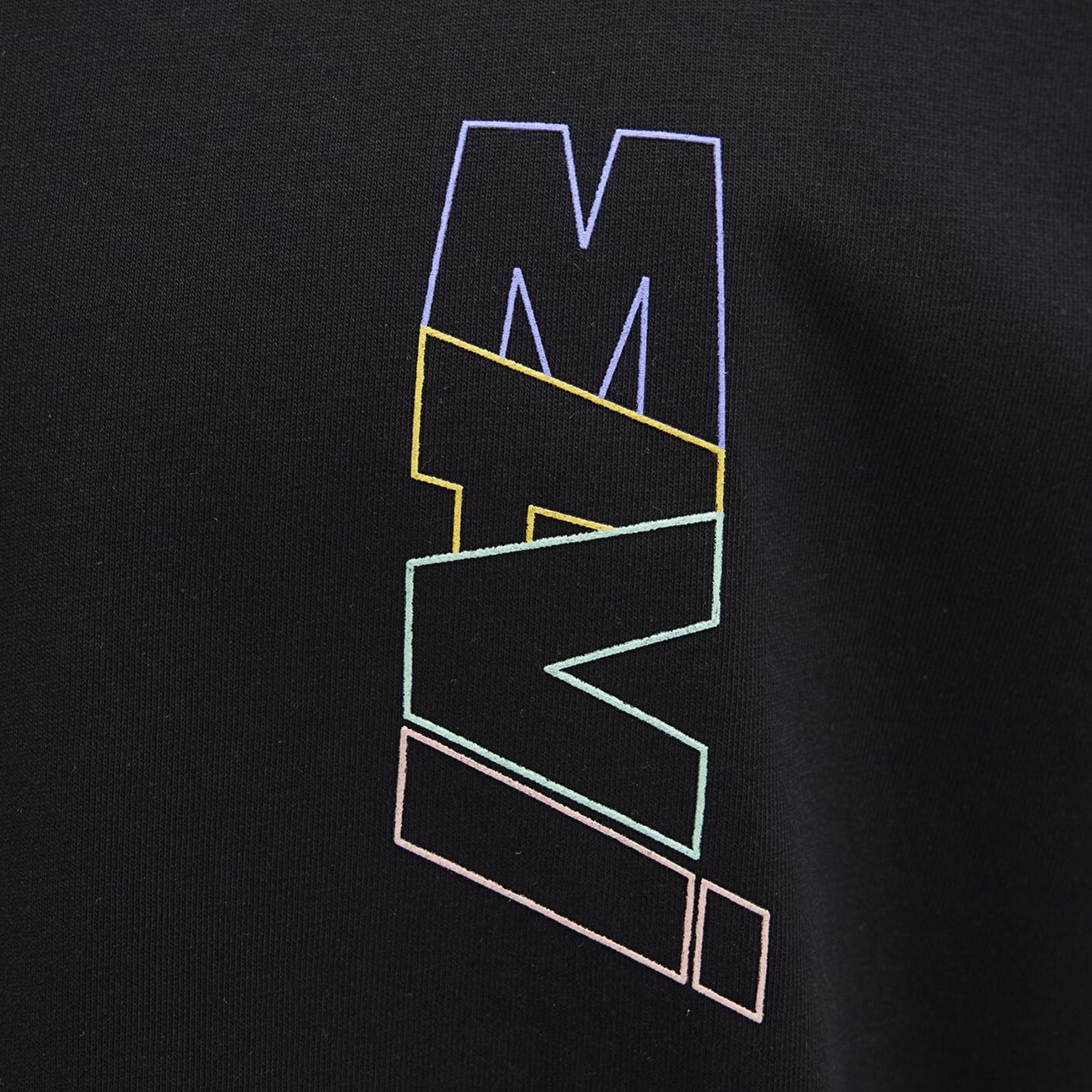 Mavi Mavi Logo Sırt Baskılı Siyah Tişört Loose Fit / Bol Rahat Kesim 0612350-900