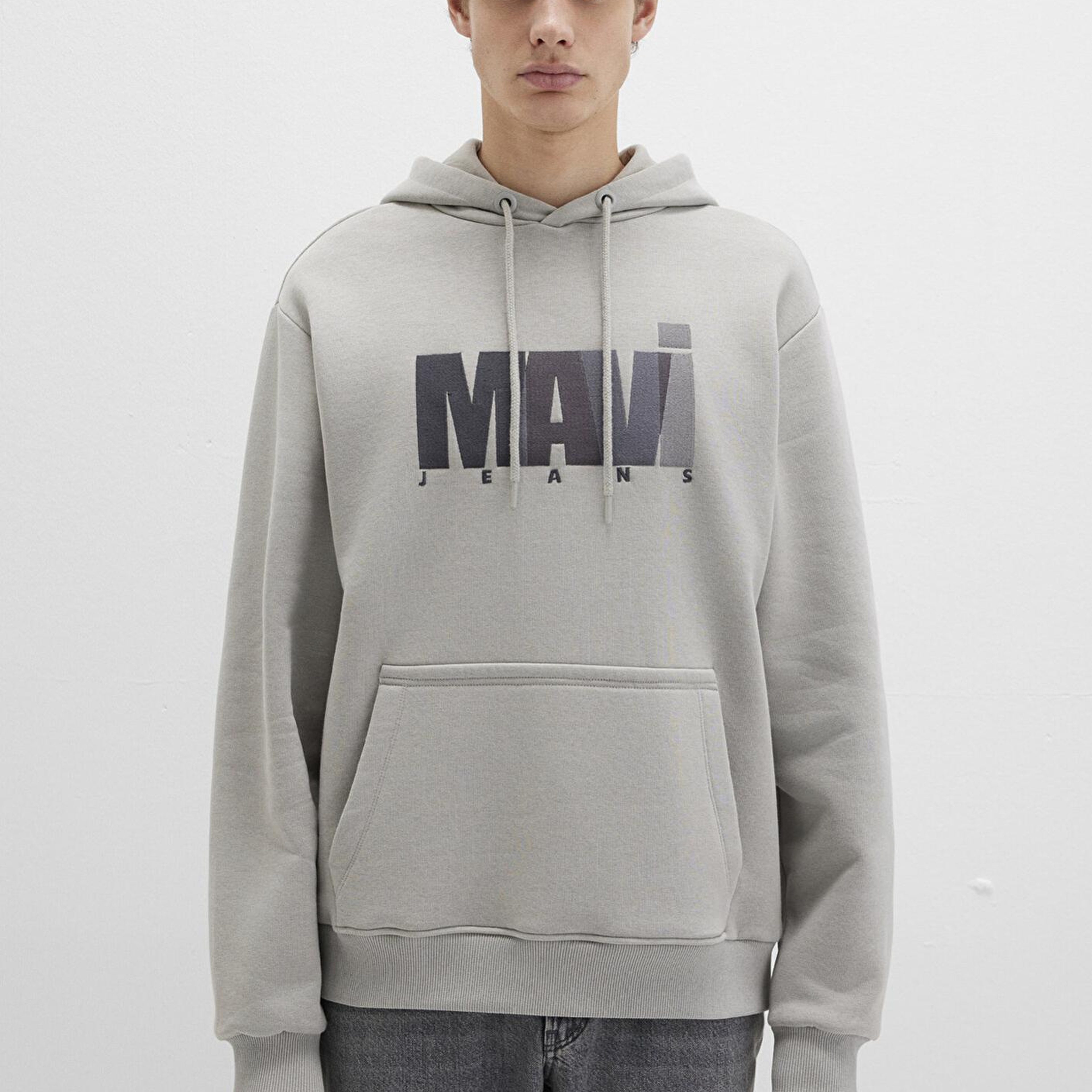 Mavi Mavi Jeans Logo Baskılı Gri Sweatshirt 0S10199-70093