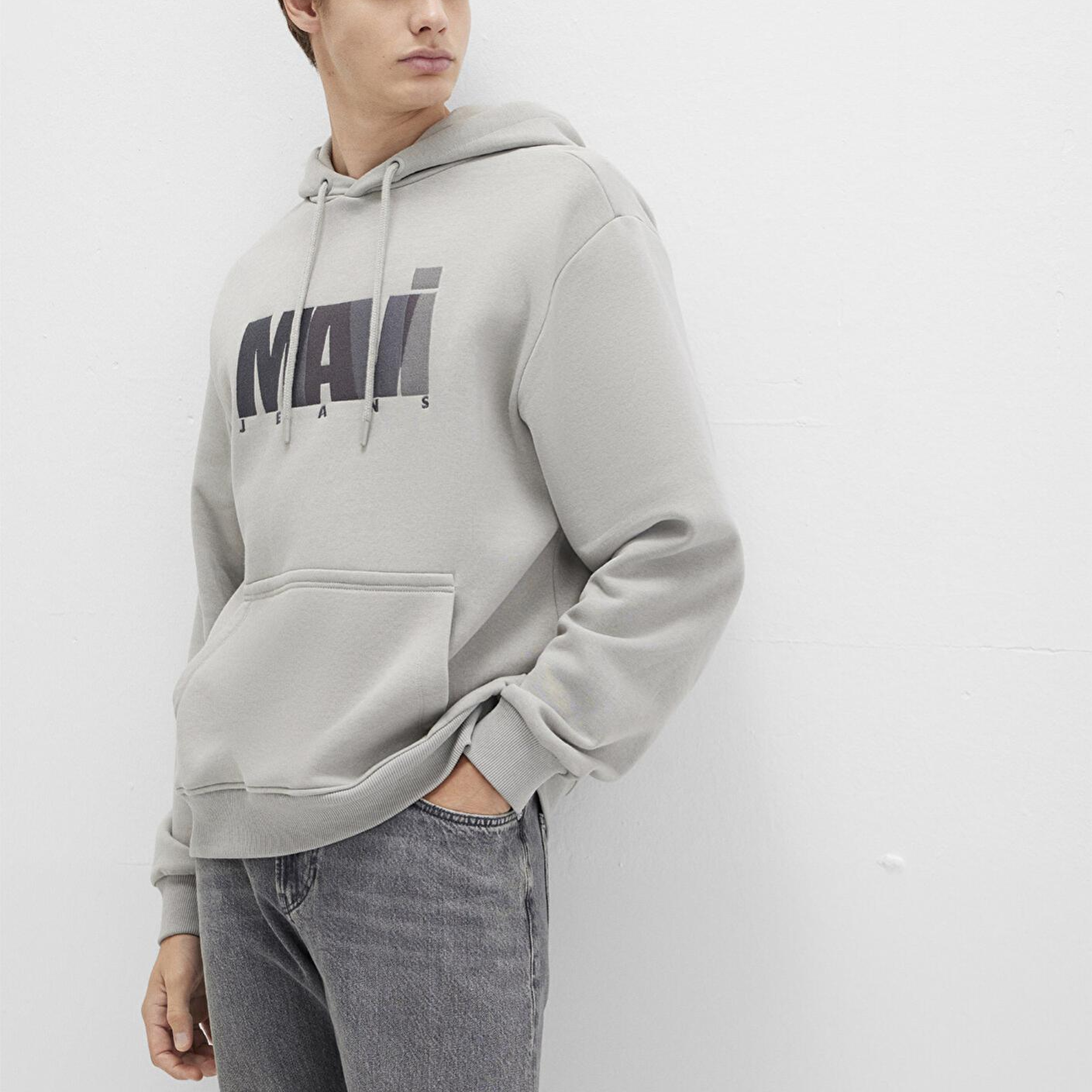 Mavi Mavi Jeans Logo Baskılı Gri Sweatshirt 0S10199-70093