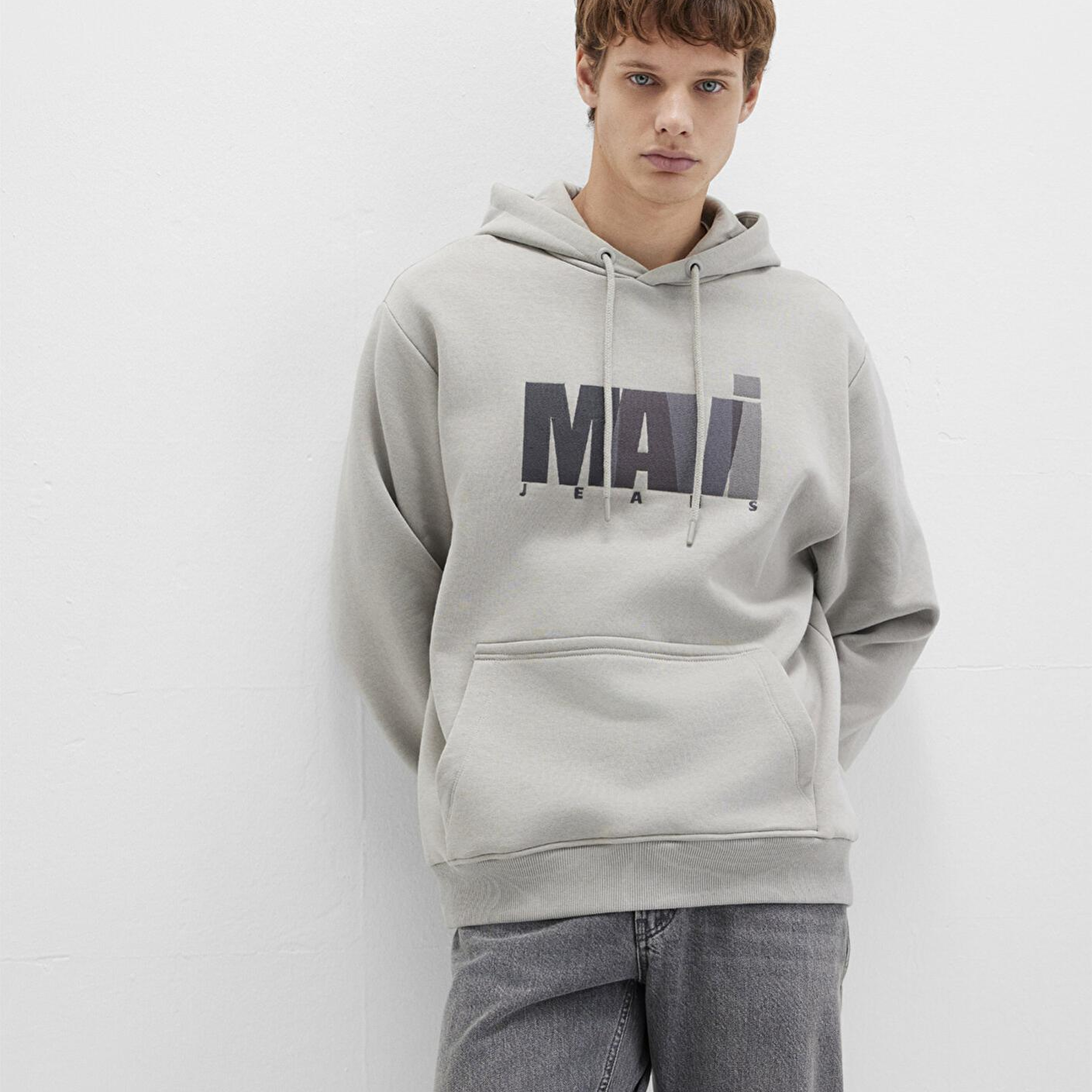 Mavi Mavi Jeans Logo Baskılı Gri Sweatshirt 0S10199-70093