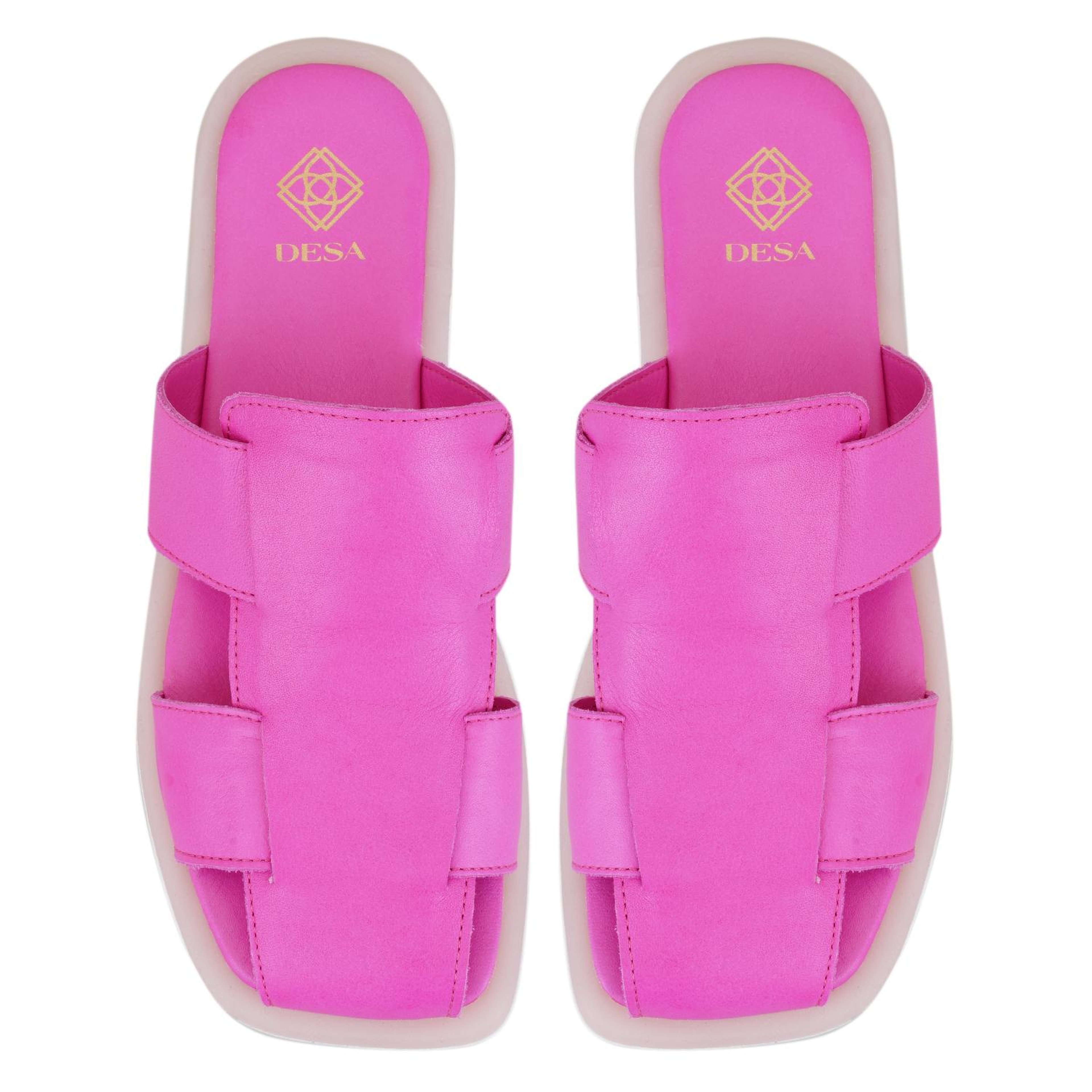 Kadın Pembe Deri Terlik