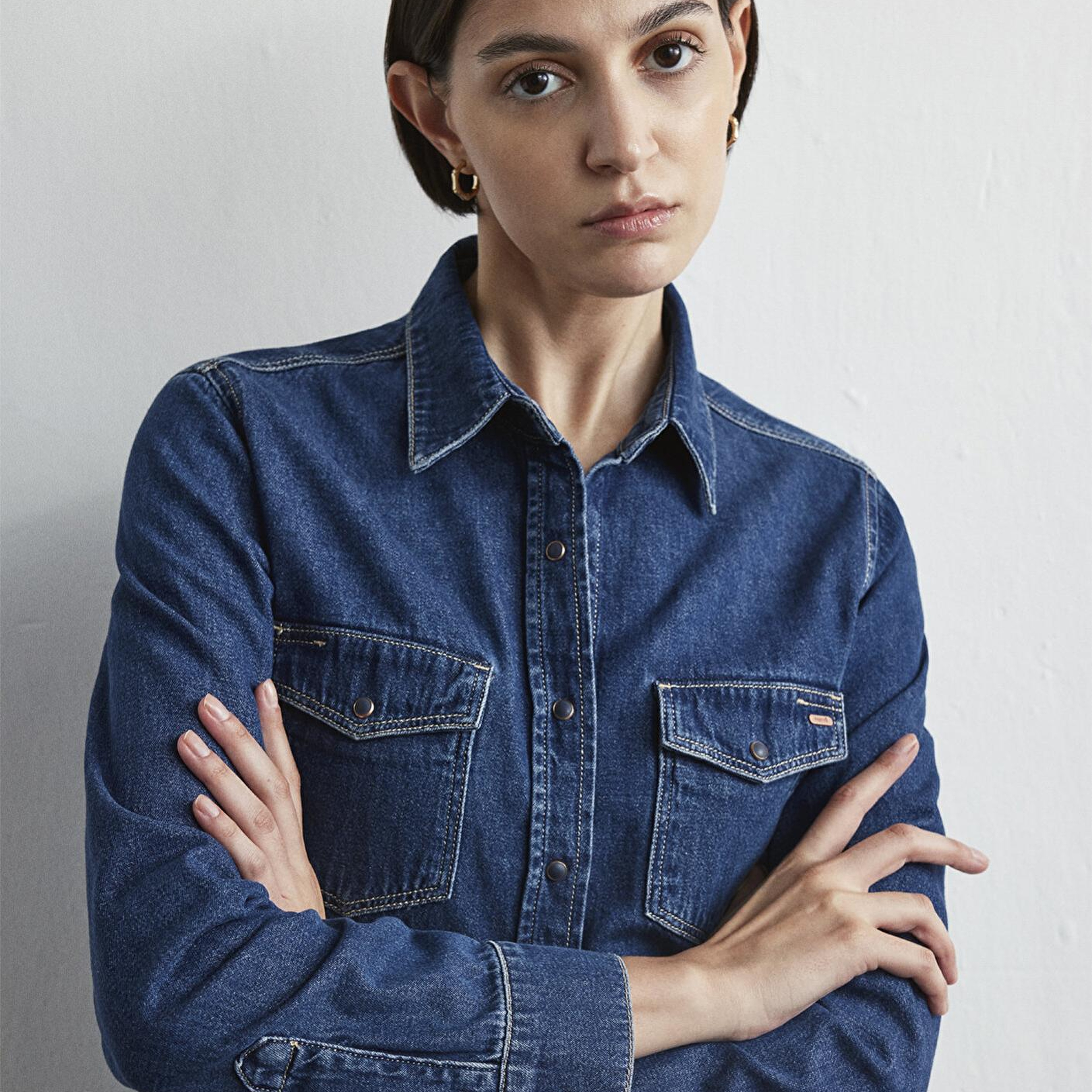 Mavi Levia Classic Denim Koyu Mavi Jean Gömlek Fitted / Vücuda Oturan Kesim 1210477-87814