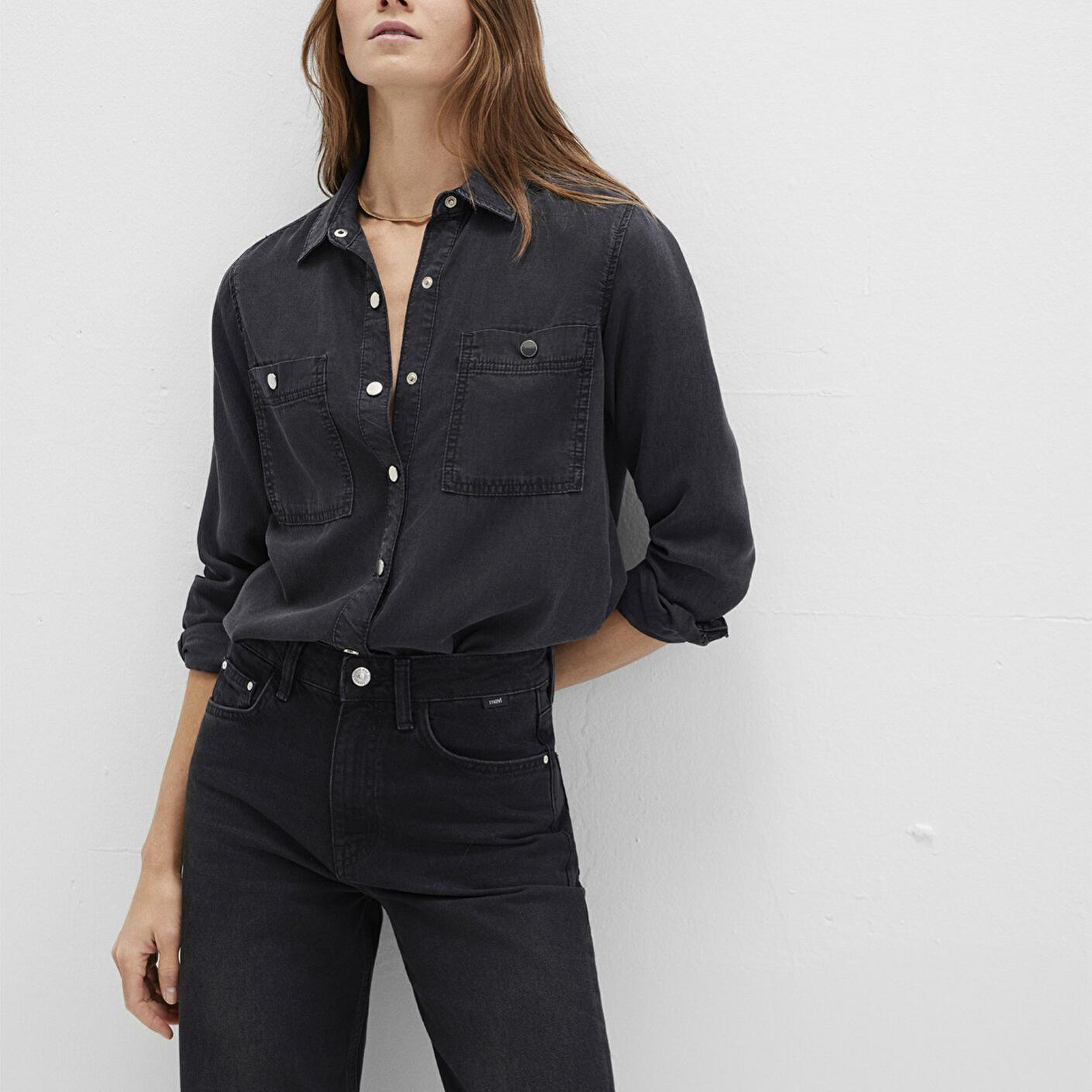 Mavi Betty Gold Klasik Antrasit Jean Gömlek Fitted / Vücuda Oturan Kesim 1210818-87811