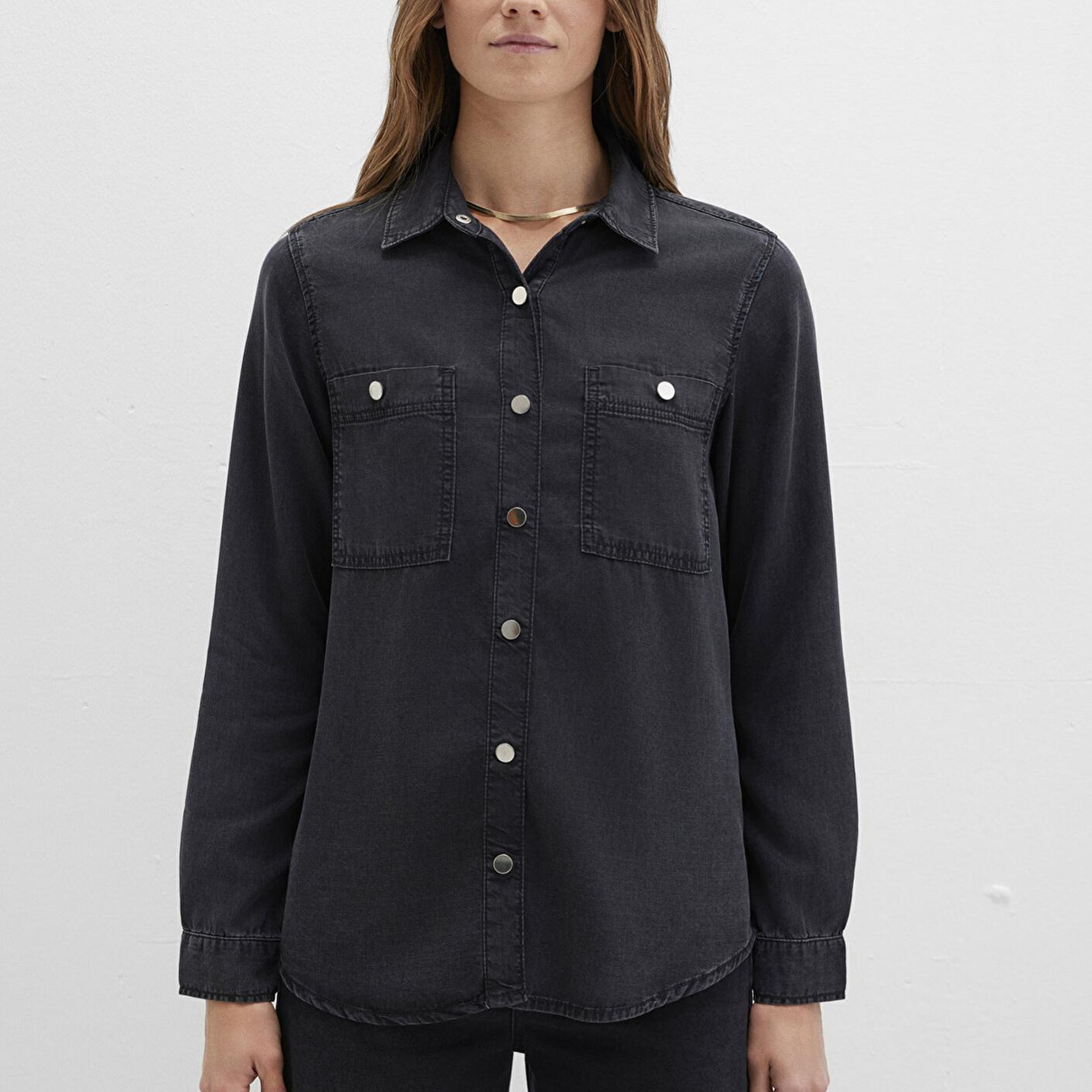 Mavi Betty Gold Klasik Antrasit Jean Gömlek Fitted / Vücuda Oturan Kesim 1210818-87811