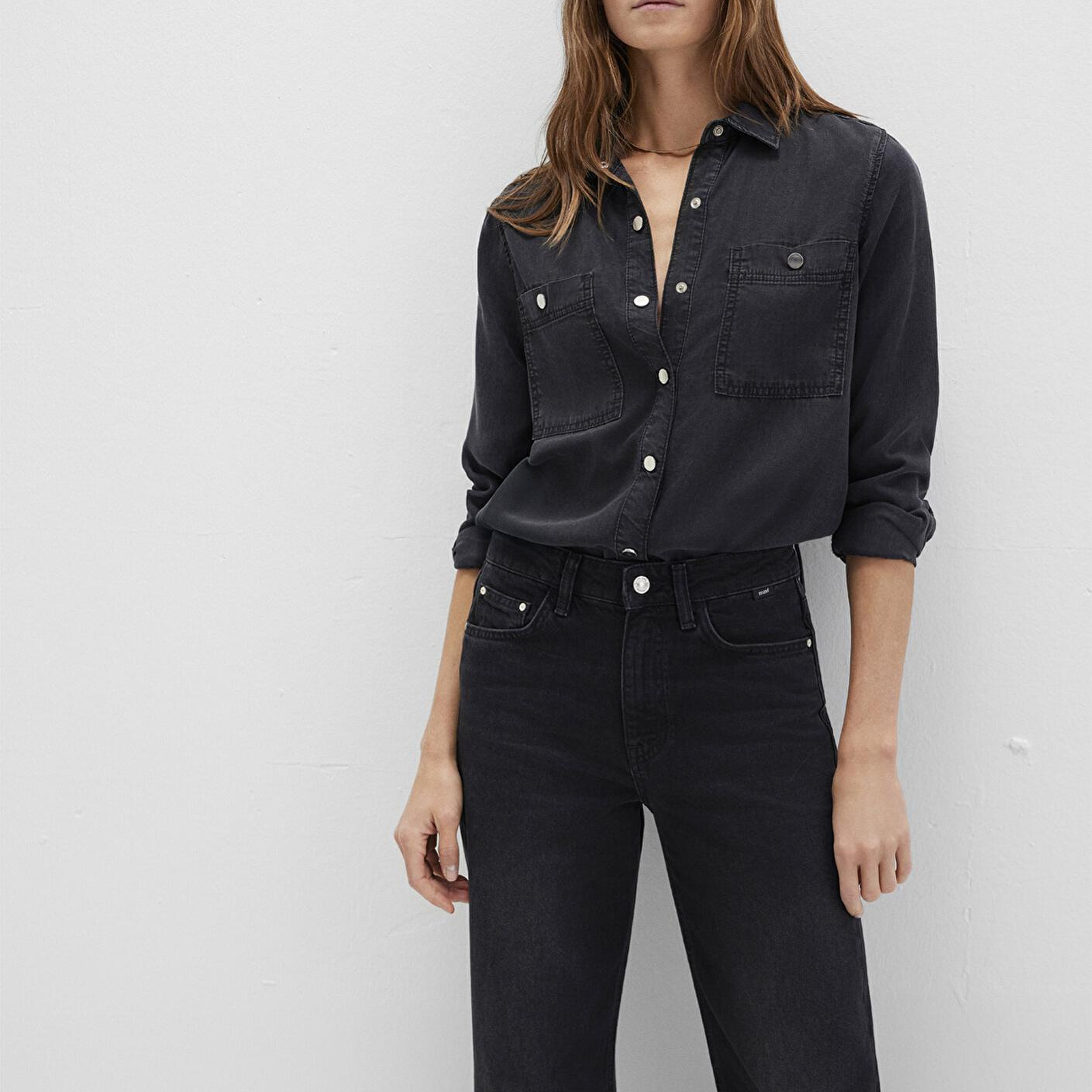 Mavi Betty Gold Klasik Antrasit Jean Gömlek Fitted / Vücuda Oturan Kesim 1210818-87811