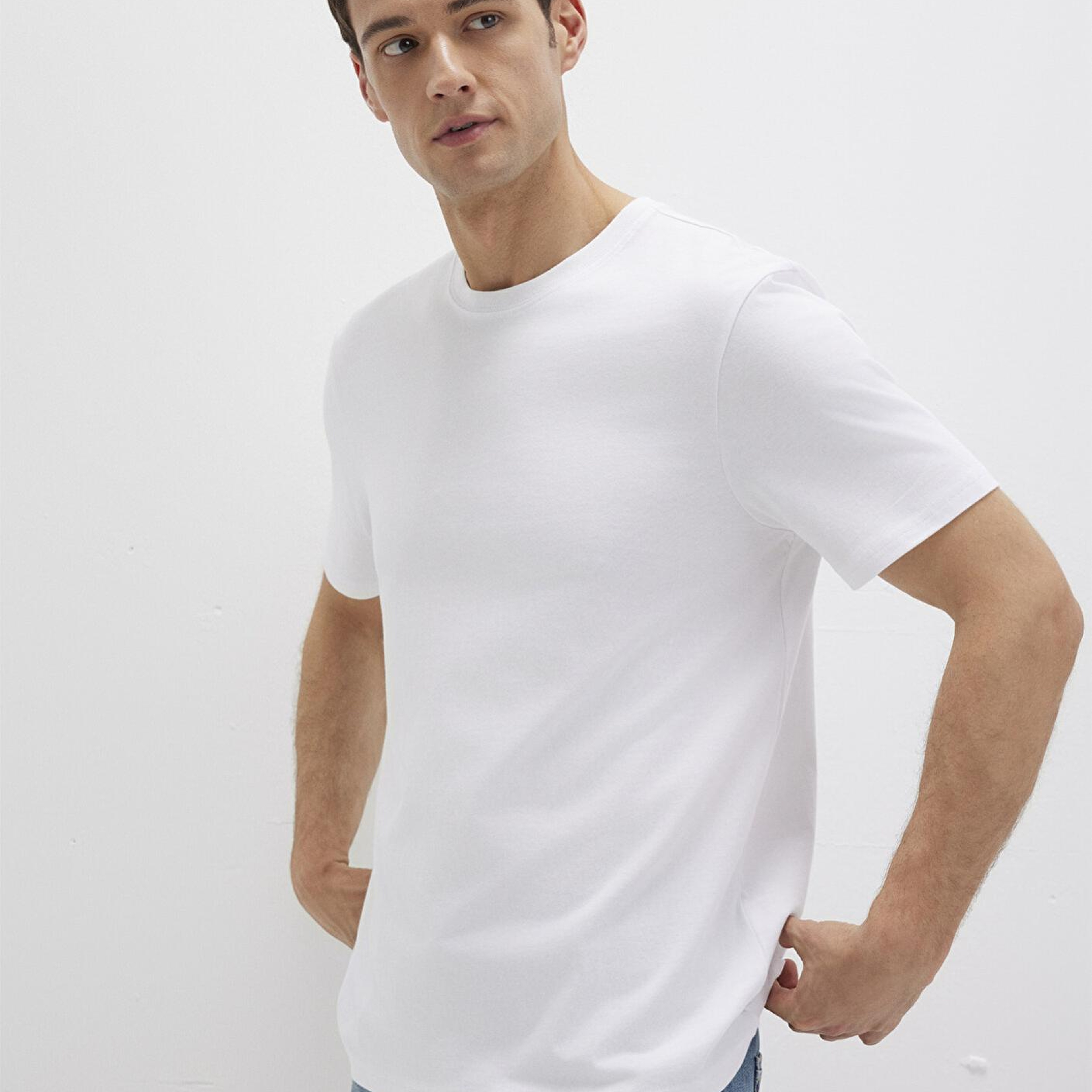 Mavi Organik Pamuk Beyaz Tişört Regular Fit / Normal Kesim 066483-620