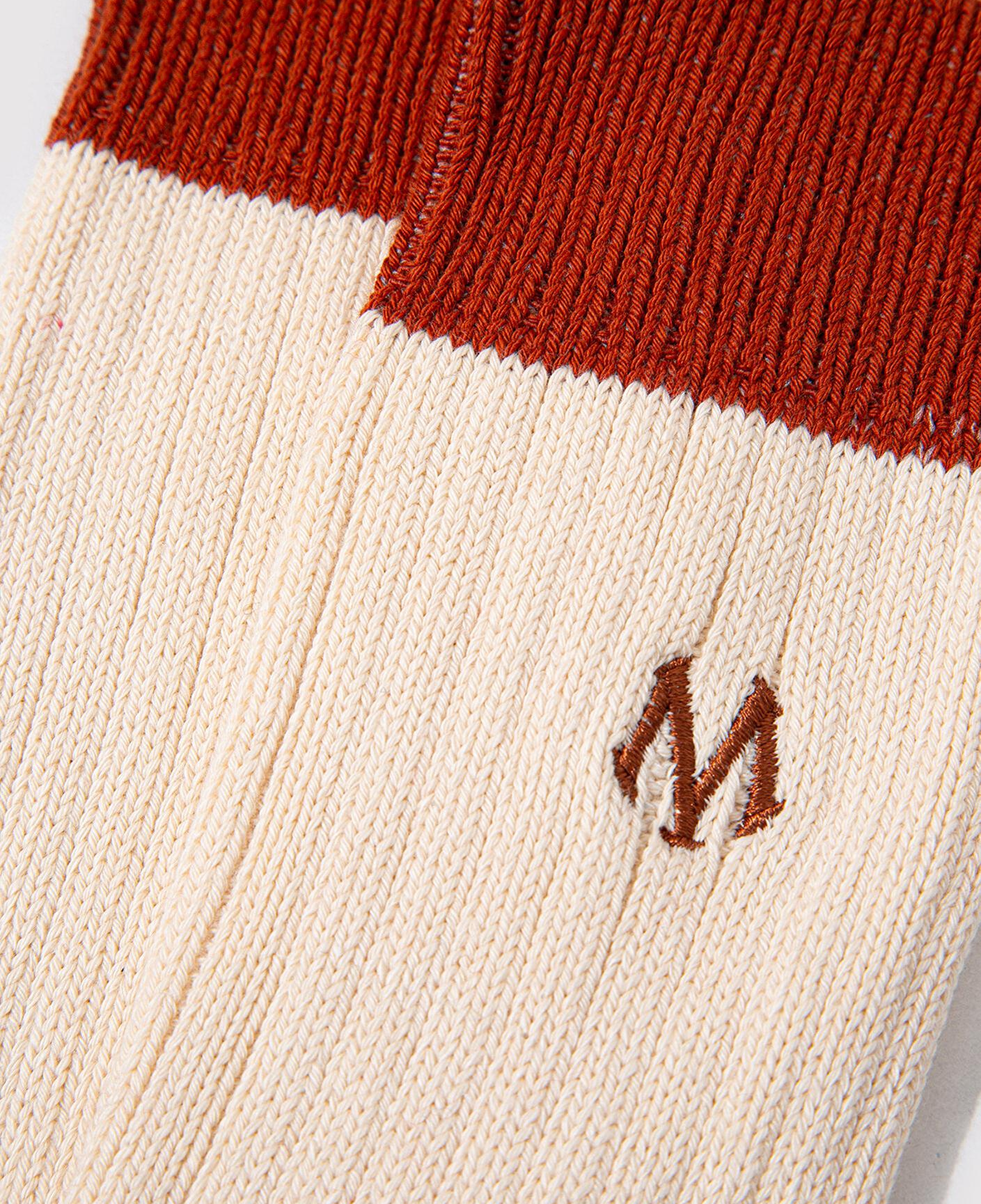 Mavi M Logo Baskılı Bej Bot Çorabı 0911640-81964