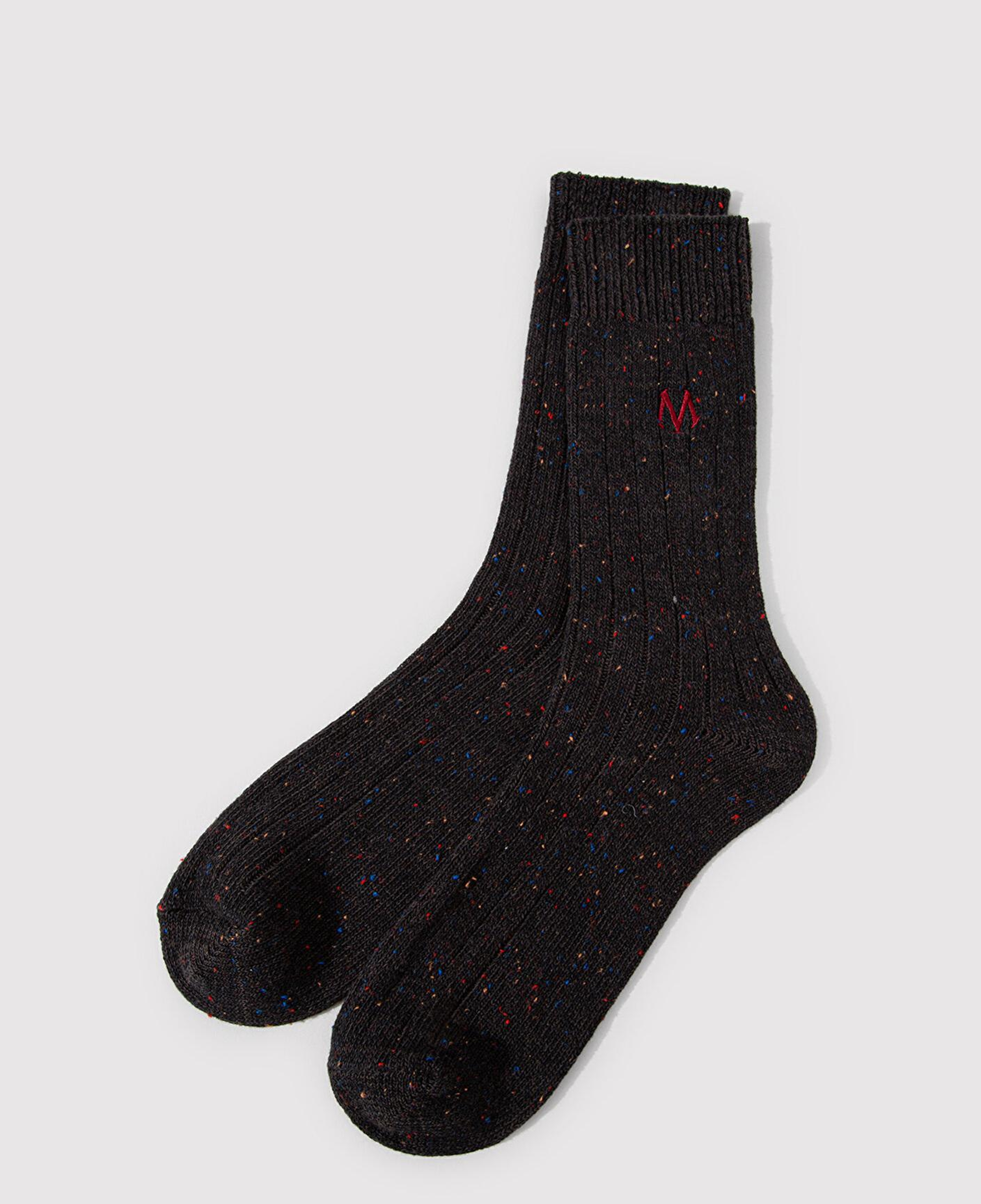 Mavi M Logo Nakışlı Siyah Bot Çorabı 0911615-900