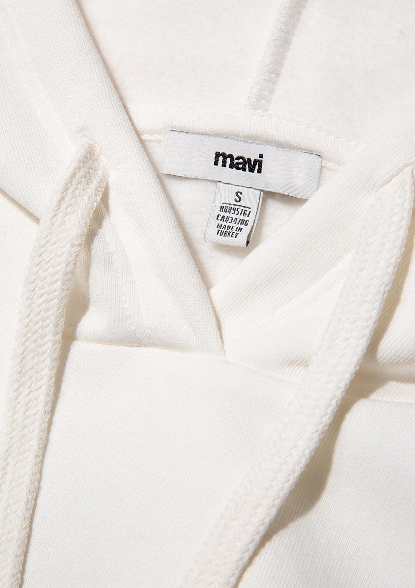 Mavi Mavi Logo Patchli Beyaz Sweatshirt 1S10175-80194