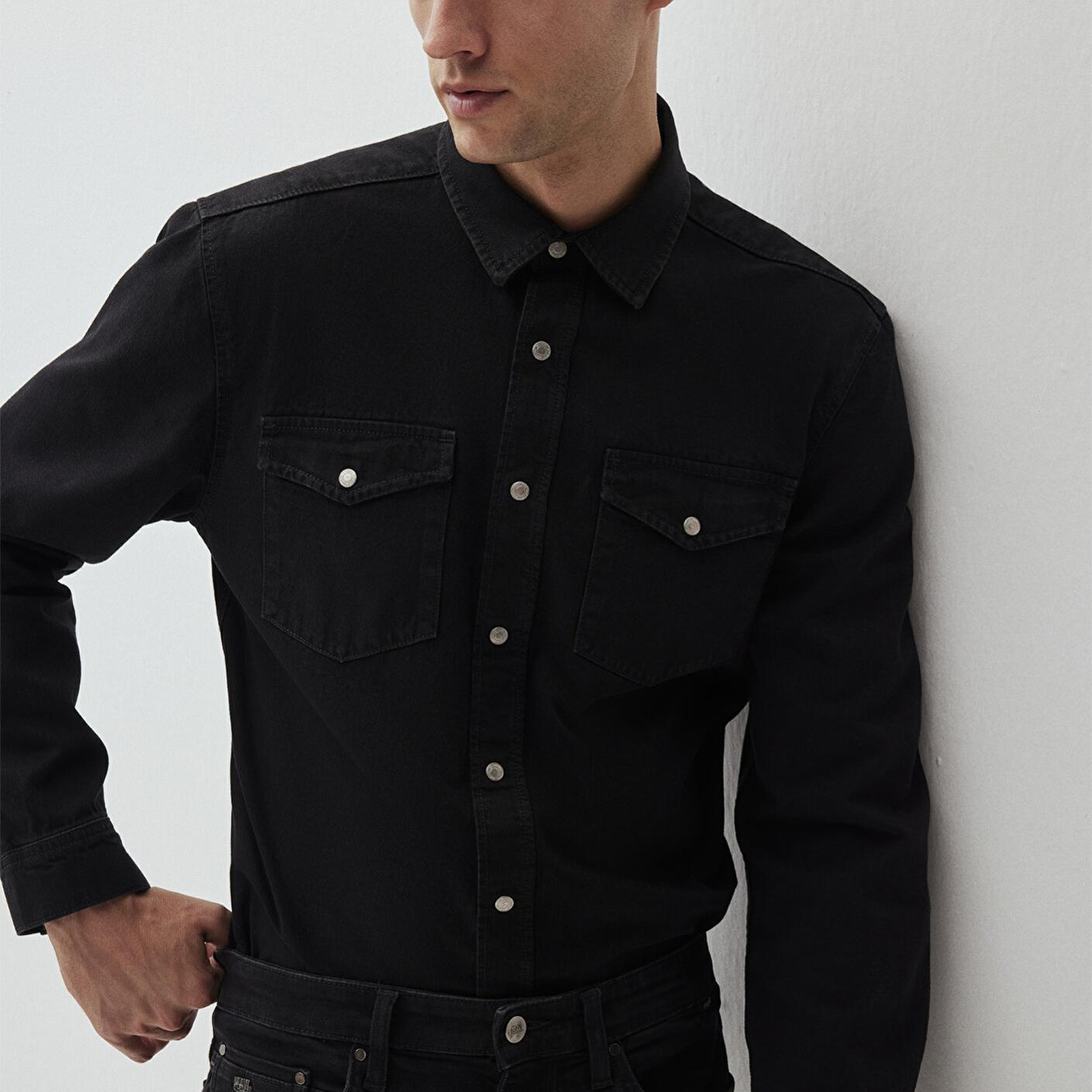 Mavi Ted Koyu Dumanlı Jean Gömlek Slim Fit / Dar Kesim 0210909-87934