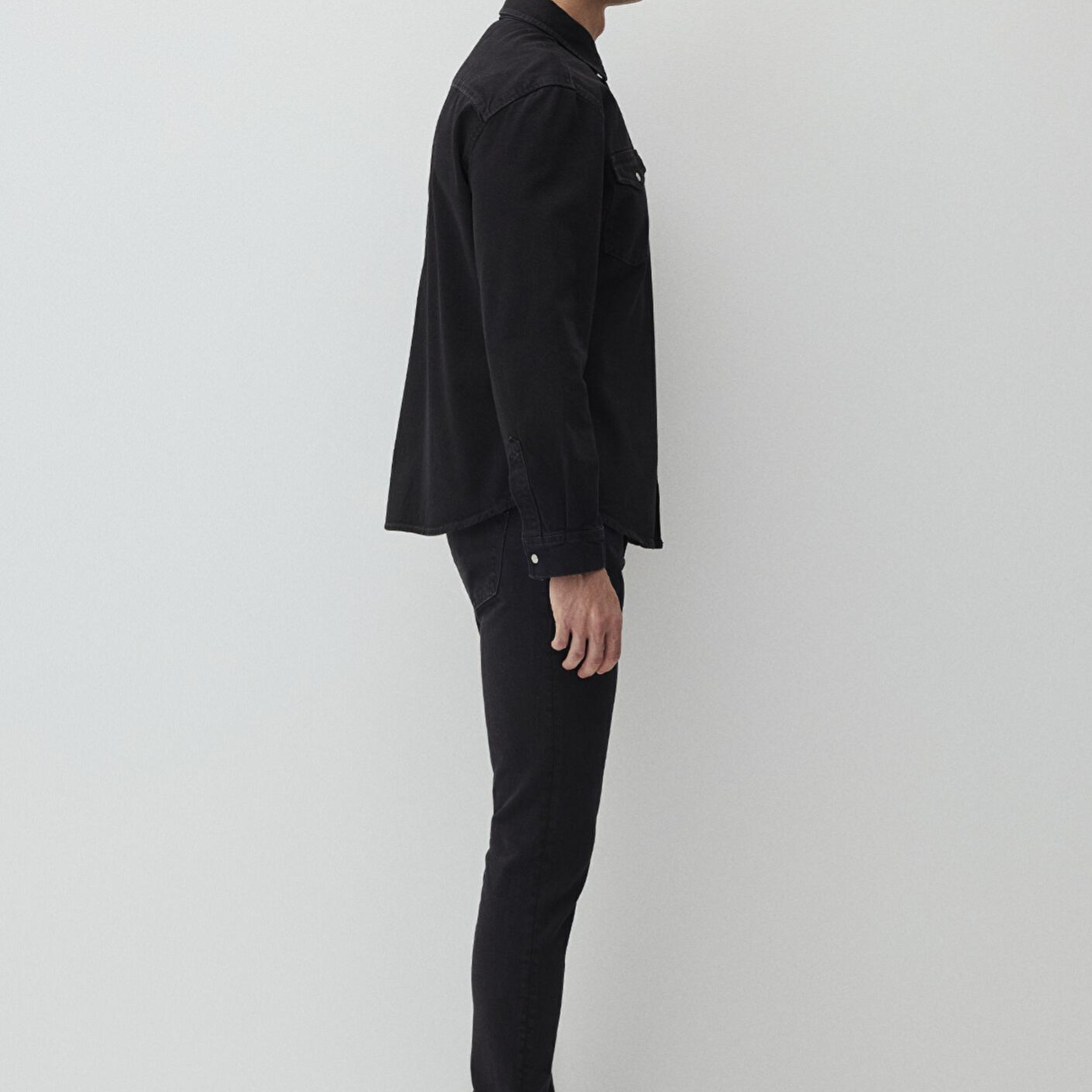 Mavi Ted Koyu Dumanlı Jean Gömlek Slim Fit / Dar Kesim 0210909-87934