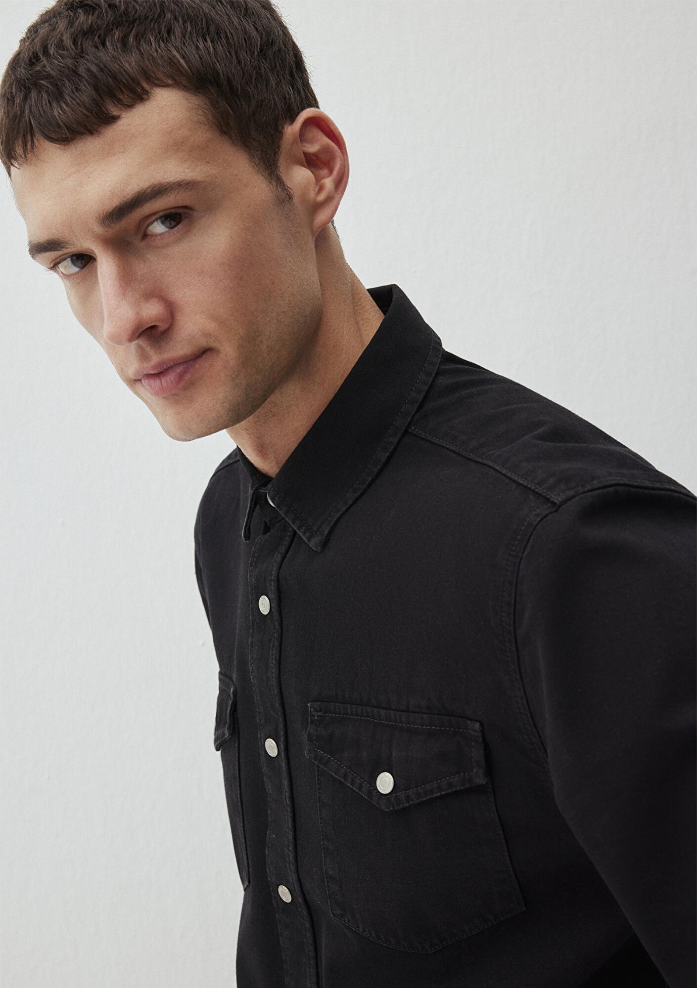 Mavi Ted Koyu Dumanlı Jean Gömlek Slim Fit / Dar Kesim 0210909-87934