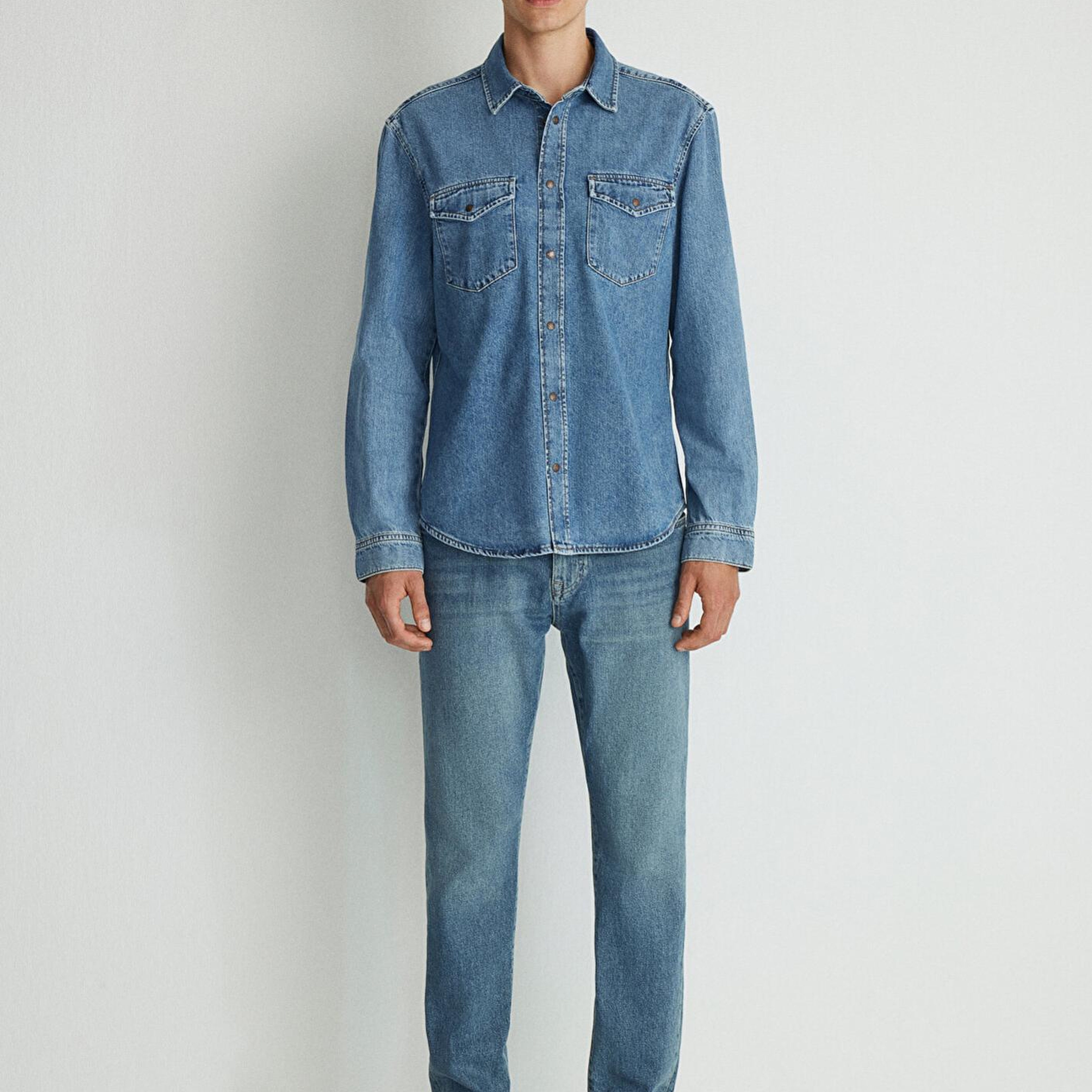 Mavi Ted Indigo Mavisi Jean Gömlek Slim Fit / Dar Kesim 0210909-87933