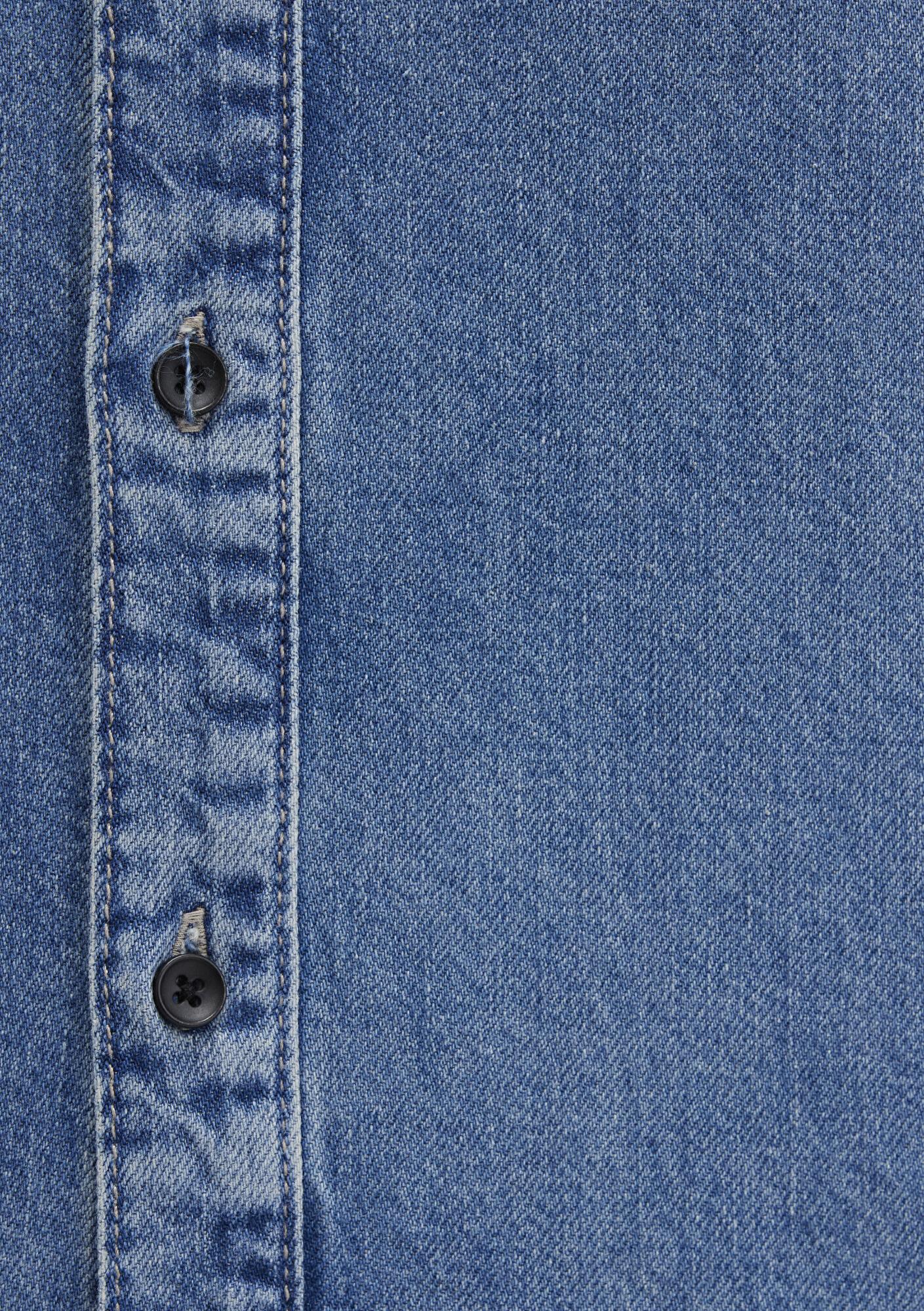 Mavi Roy Lux Black Puslu Açık Mavi Jean Gömlek Slim Fit / Dar Kesim 0210496-87937