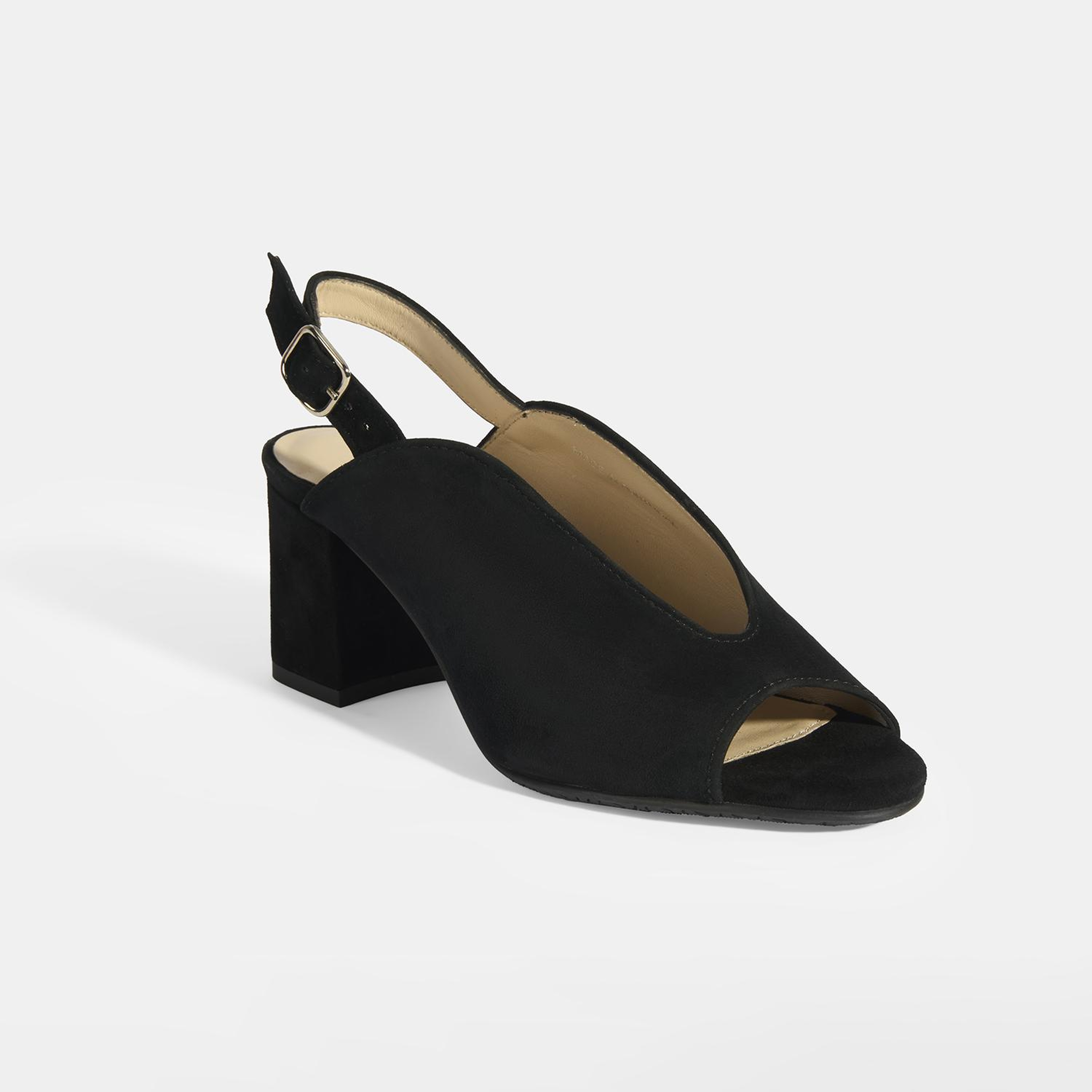 Kadın Siyah DesaComfort Toka Detaylı Slingback Topuklu Günlük Ayakkabı