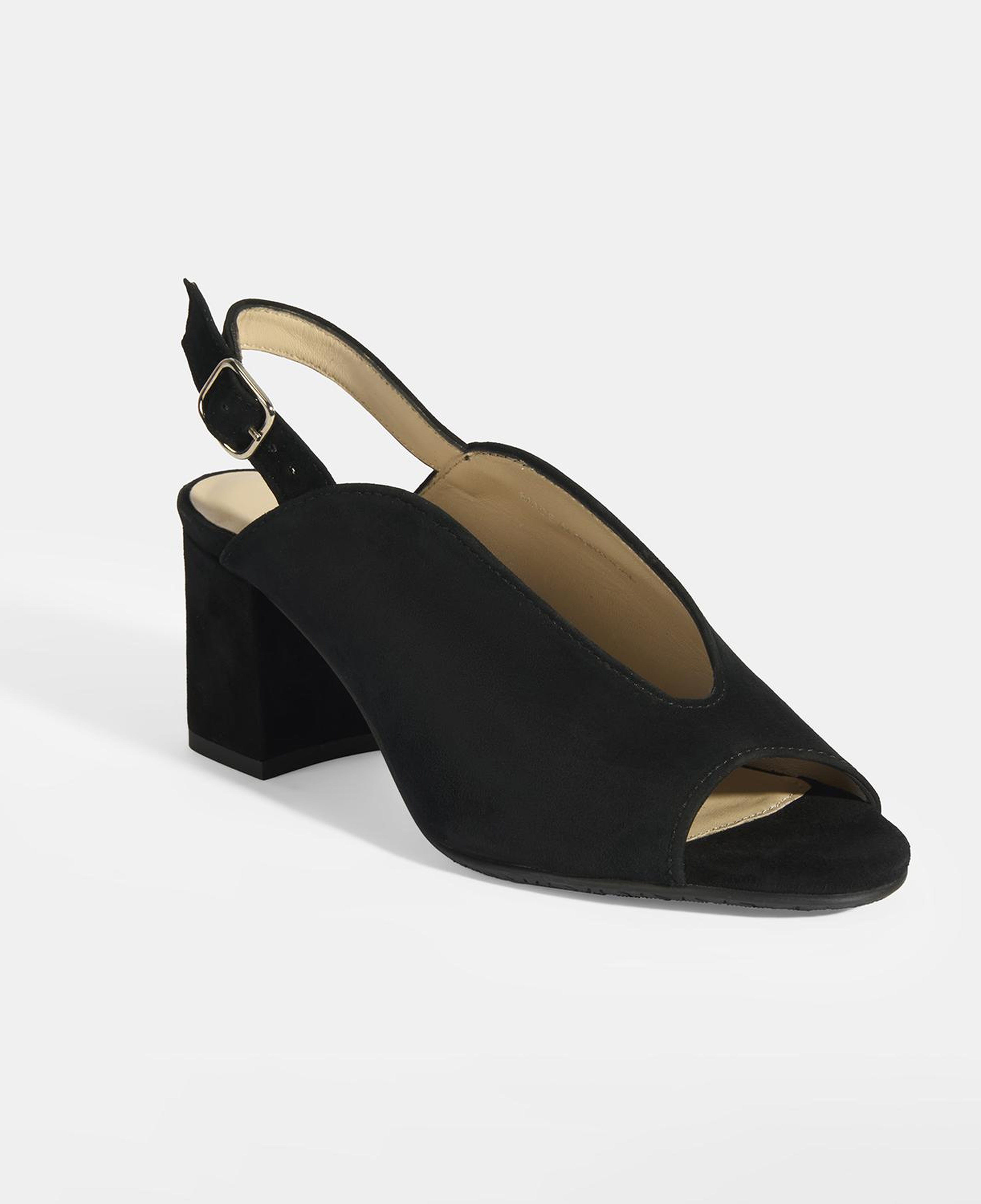 Kadın Siyah DesaComfort Toka Detaylı Slingback Topuklu Günlük Ayakkabı