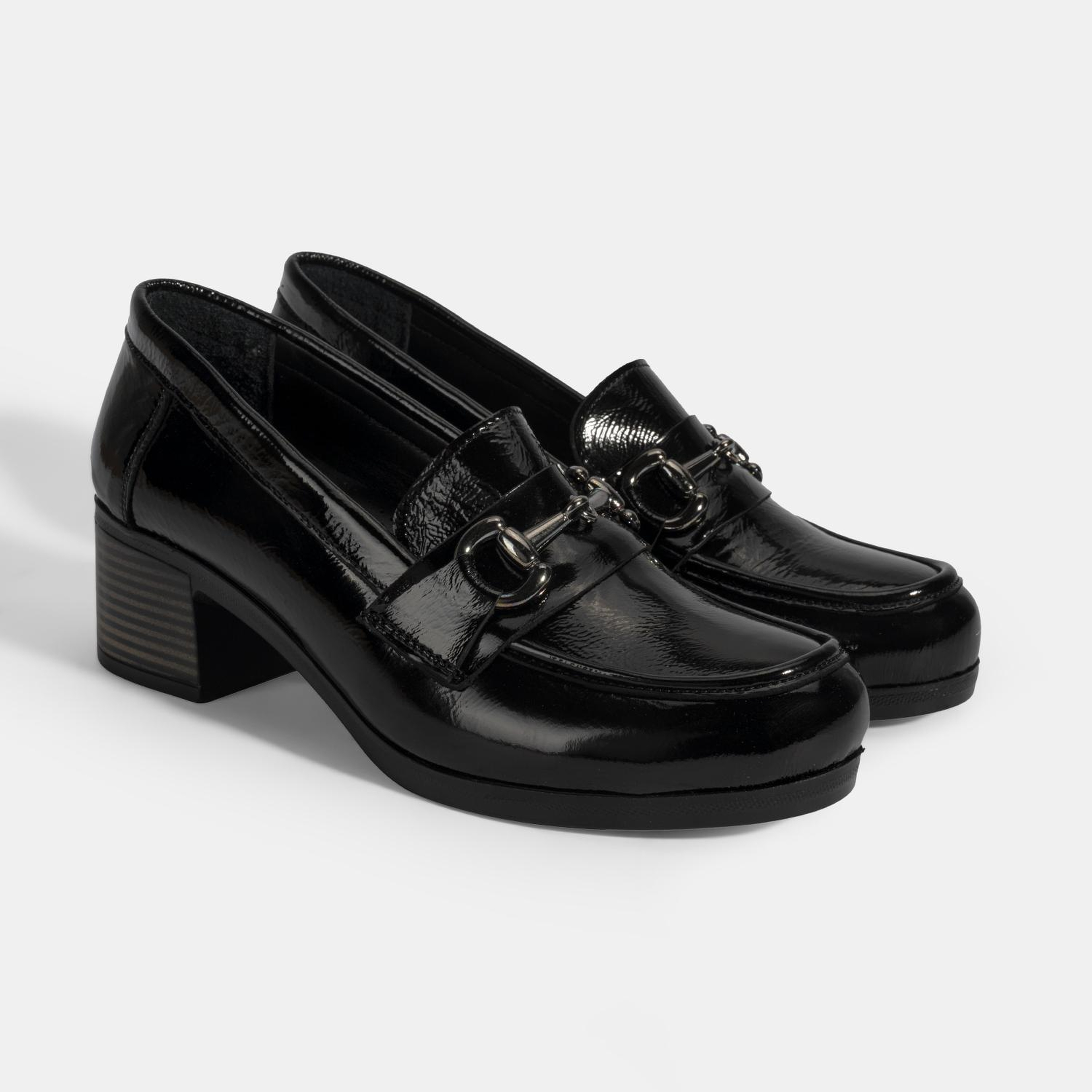 Kadın Siyah DesaComfort Topuklu Rugan Ayakkabı