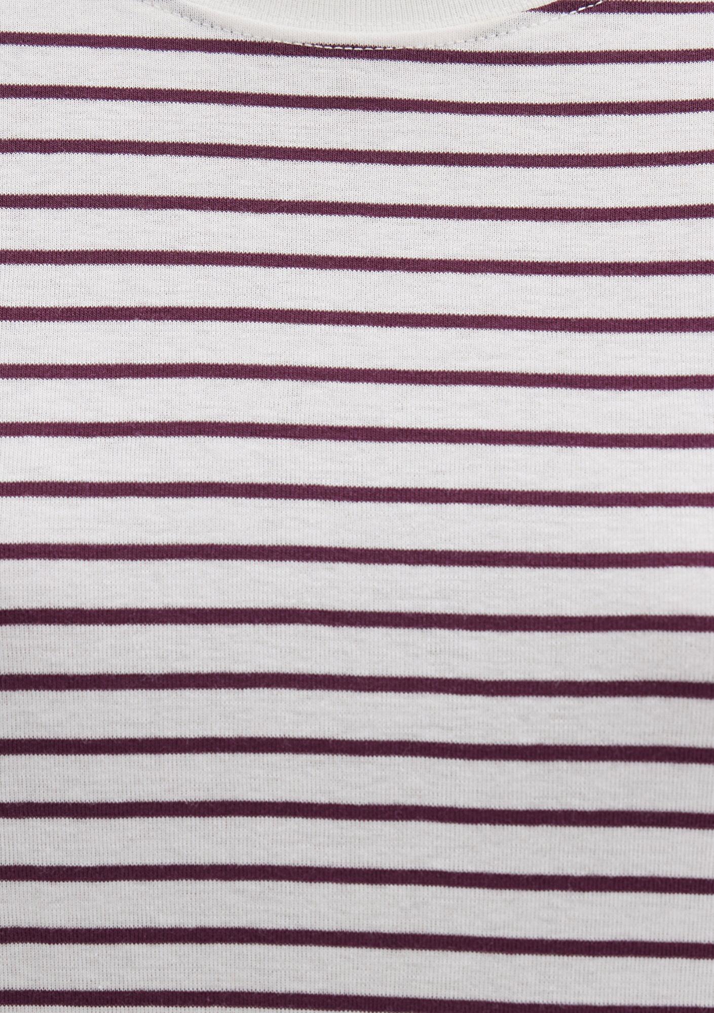 Mavi Bordo Çizgili Basic Tişört Regular Fit / Normal Kesim 1611653-88108