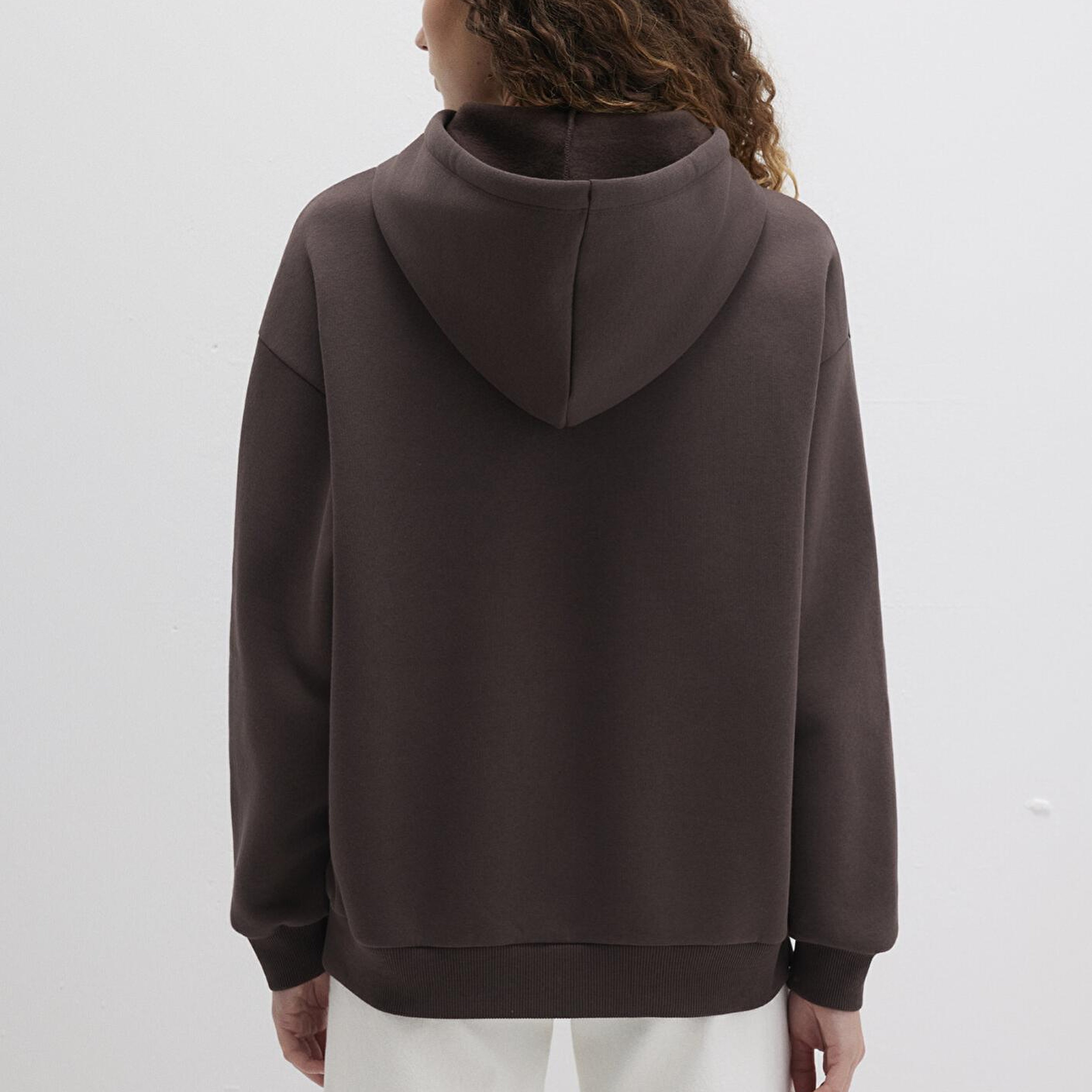 Mavi Mavi Logo Baskılı Kapüşonlu Kahverengi Sweatshirt 1600361-70222