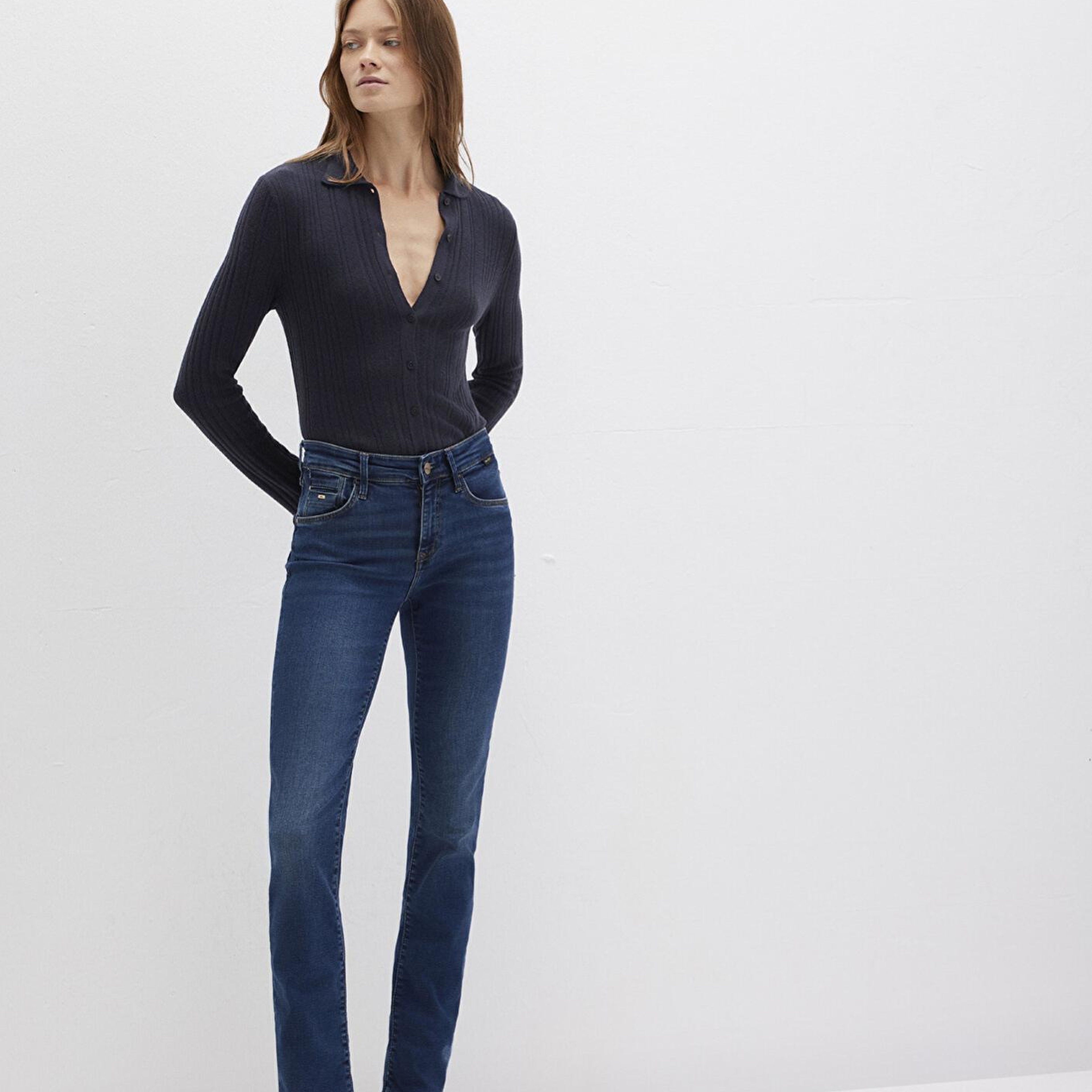 Mavi Mona Gold Klasik Vintage Koyu Mavi Jean Pantolon 1049787784