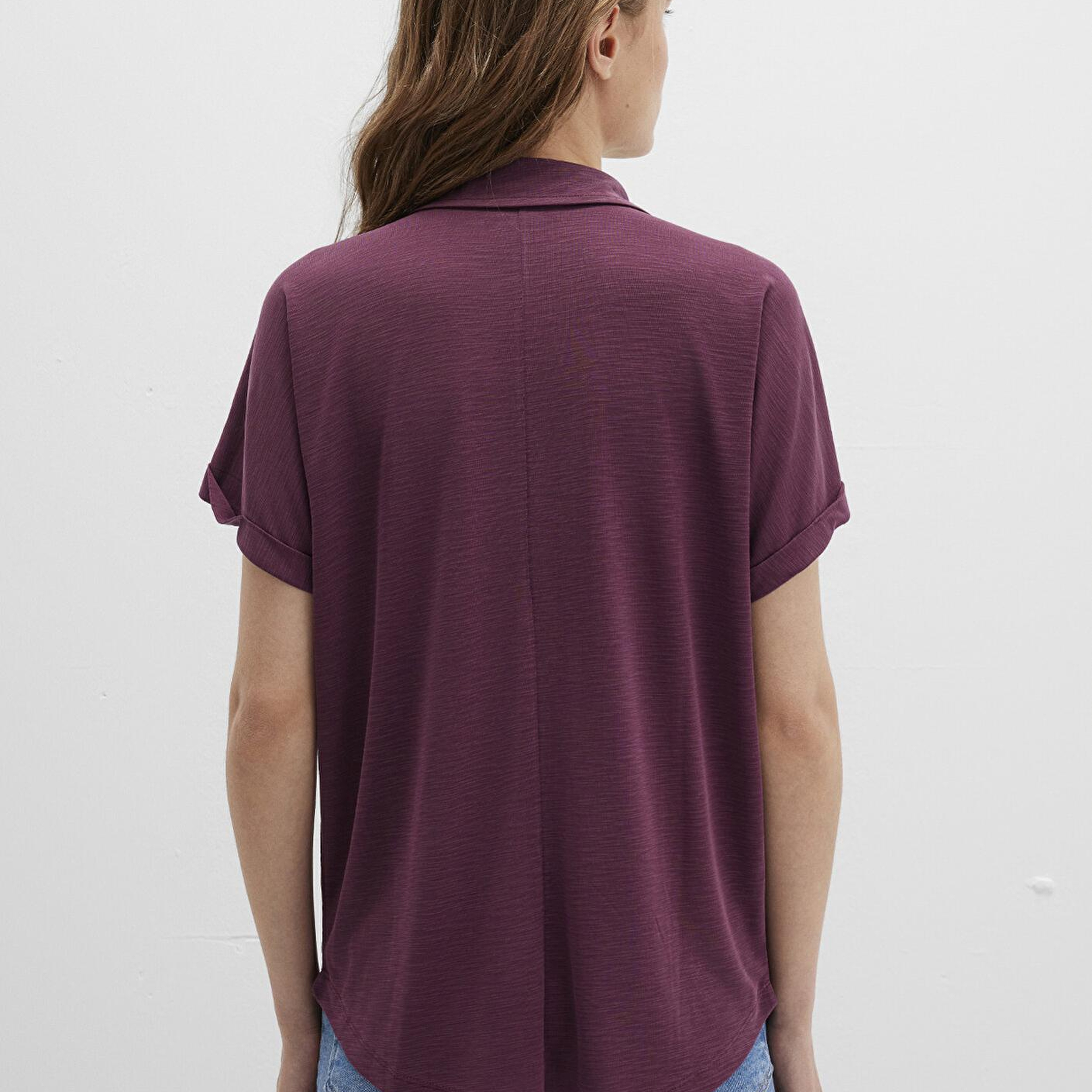 Mavi Lux Touch (TENCEL™) Mor Modal Gömlek Regular Fit / Normal Kesim 168081-70664