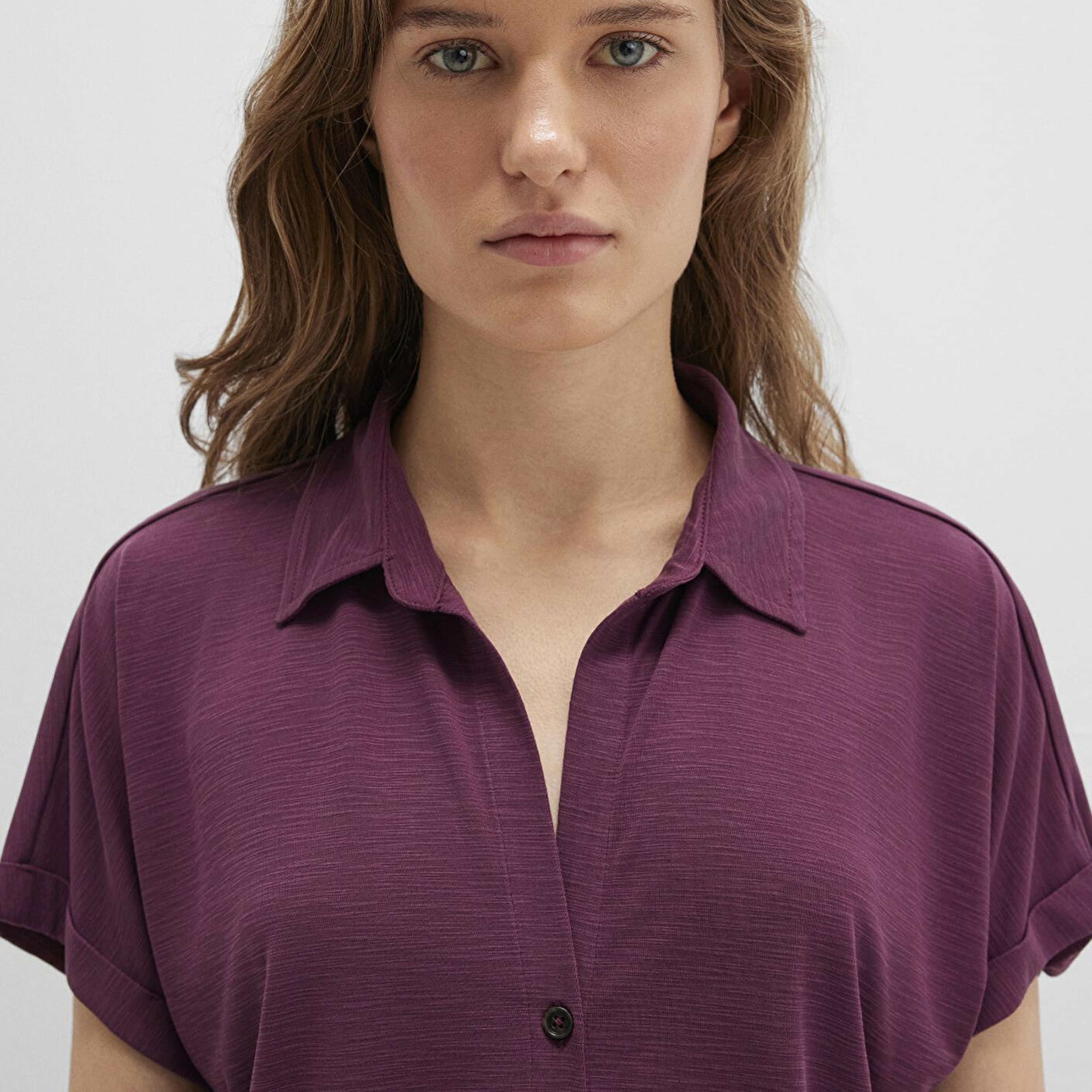 Mavi Lux Touch (TENCEL™) Mor Modal Gömlek Regular Fit / Normal Kesim 168081-70664