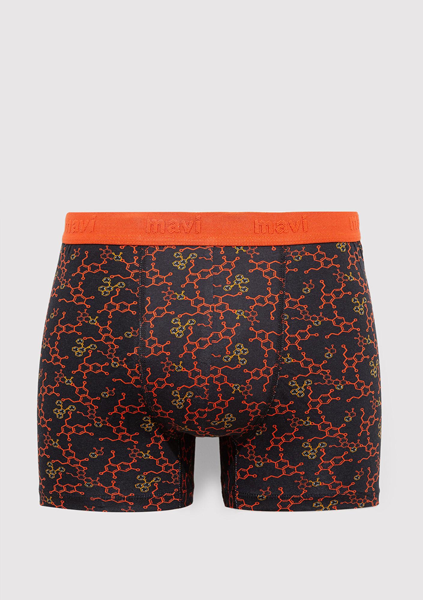 Mavi Baskılı Siyah Boxer 0911636-900