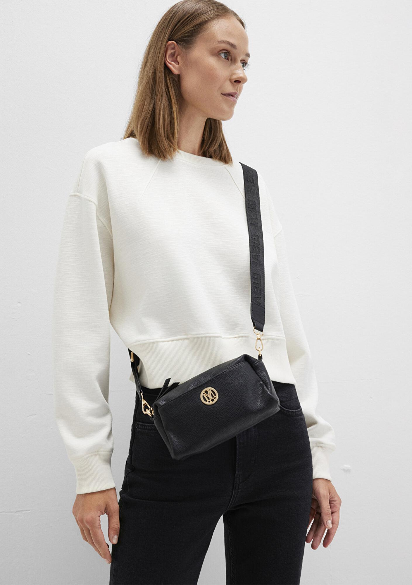 Mavi Mühür Logo Detaylı Siyah Çapraz Çanta 1912662-900