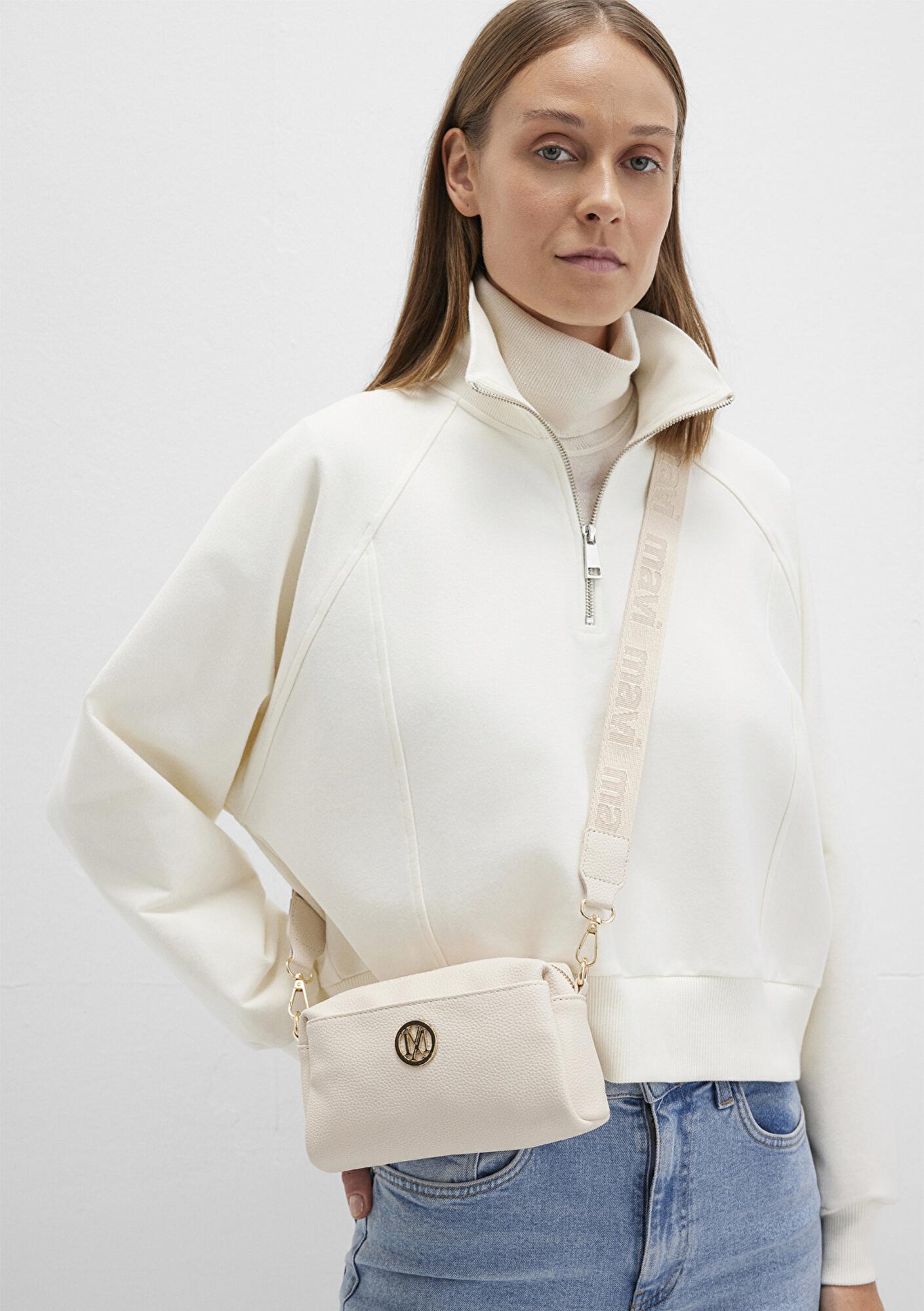 Mavi Mühür Logo Detaylı Bej Çapraz Çanta 1912662-87740