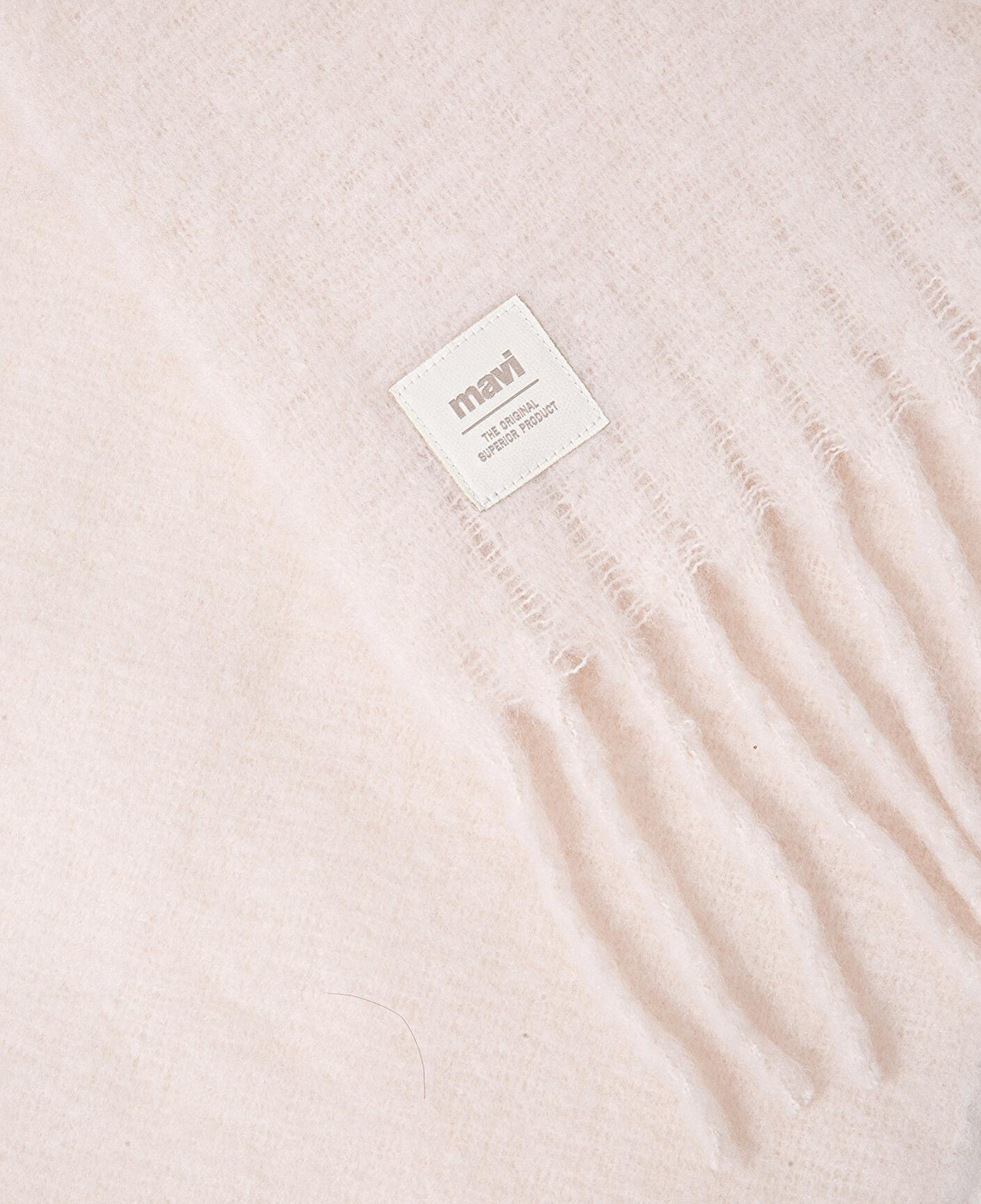 Mavi Püsküllü Ekru Atkı 1912807-34523