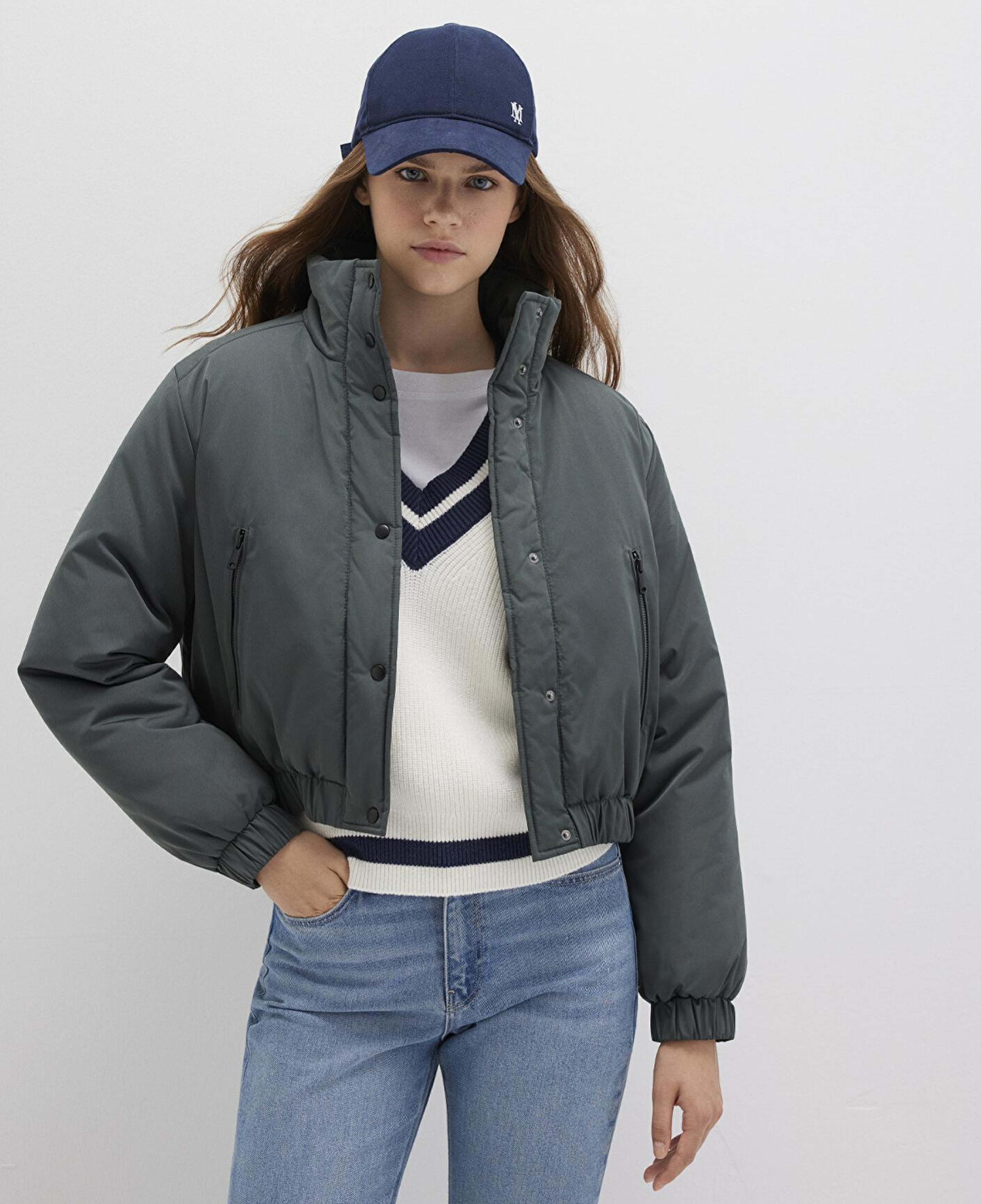 Mavi Yeşil Şişme Mont 1110269-71598