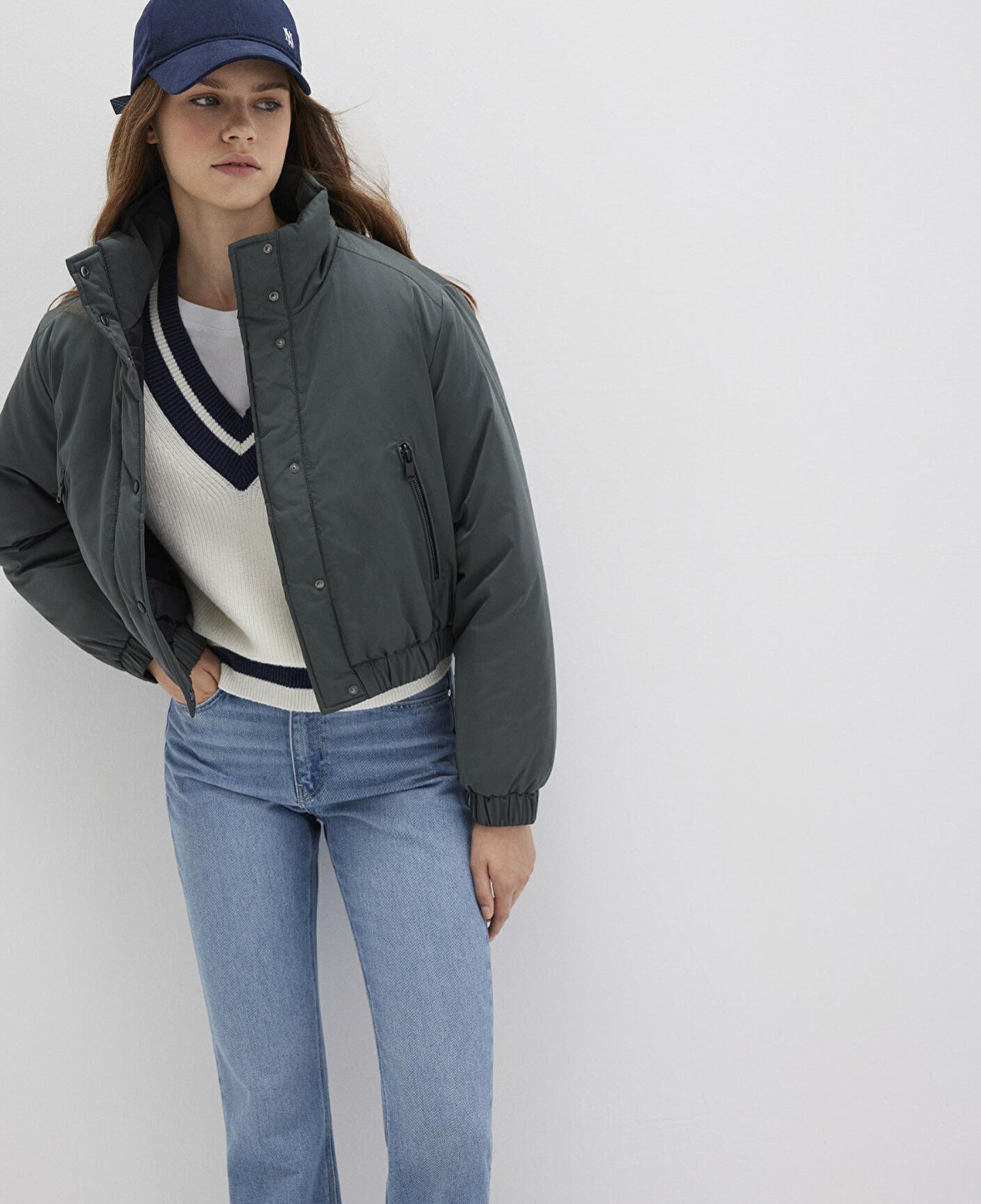 Mavi Yeşil Şişme Mont 1110269-71598