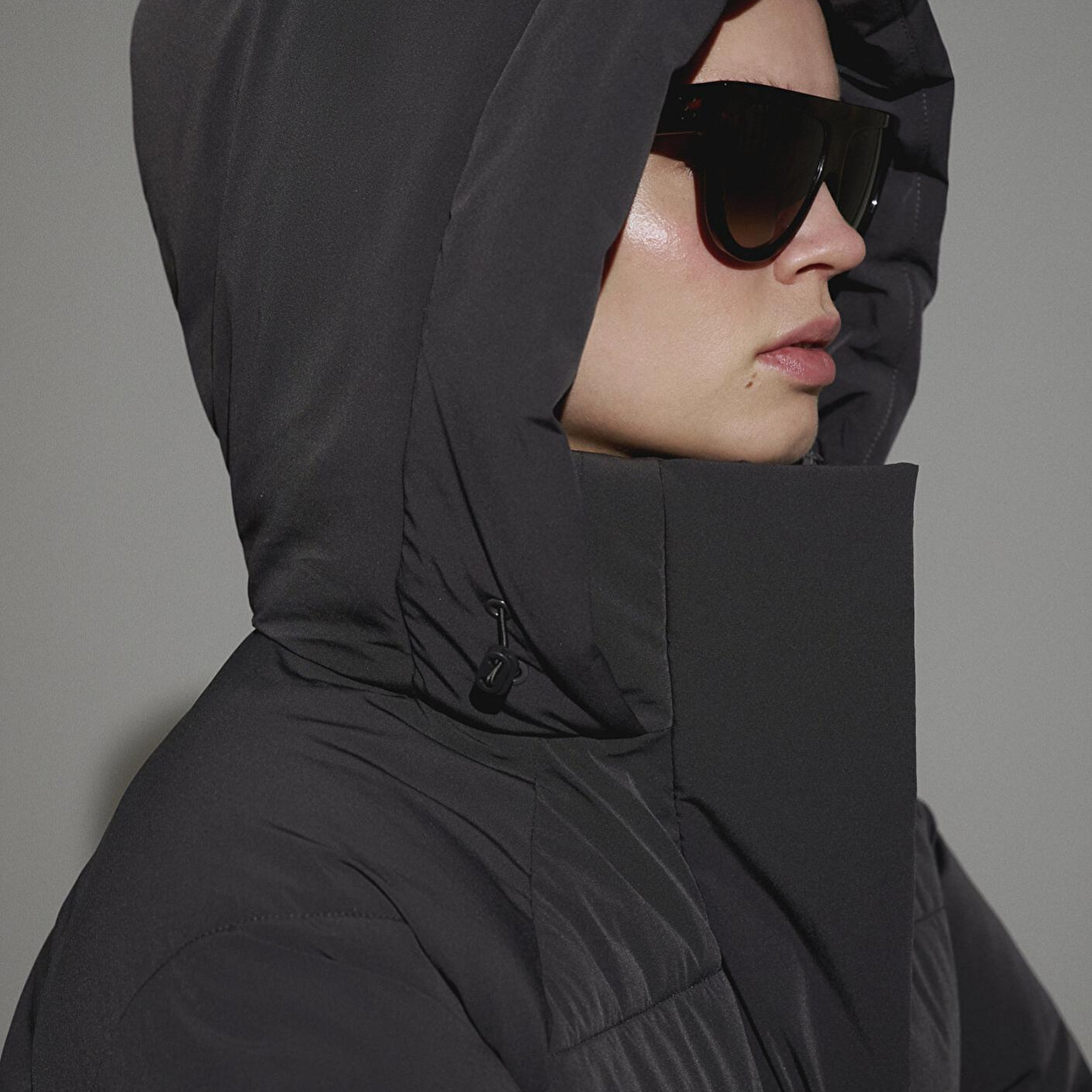 Mavi Kapüşonlu Antrasit Şişme Mont 1110225-80106