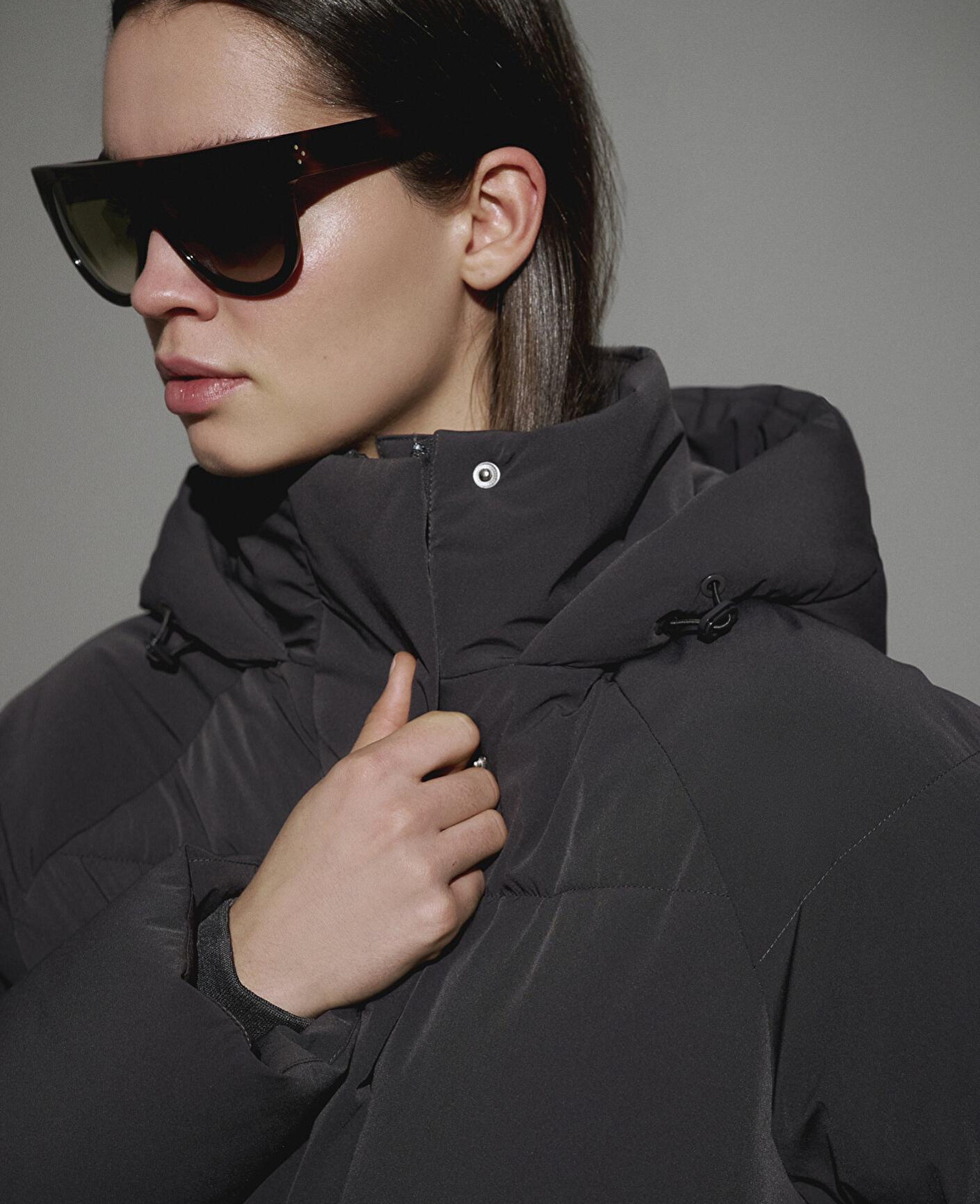 Mavi Kapüşonlu Antrasit Şişme Mont 1110225-80106