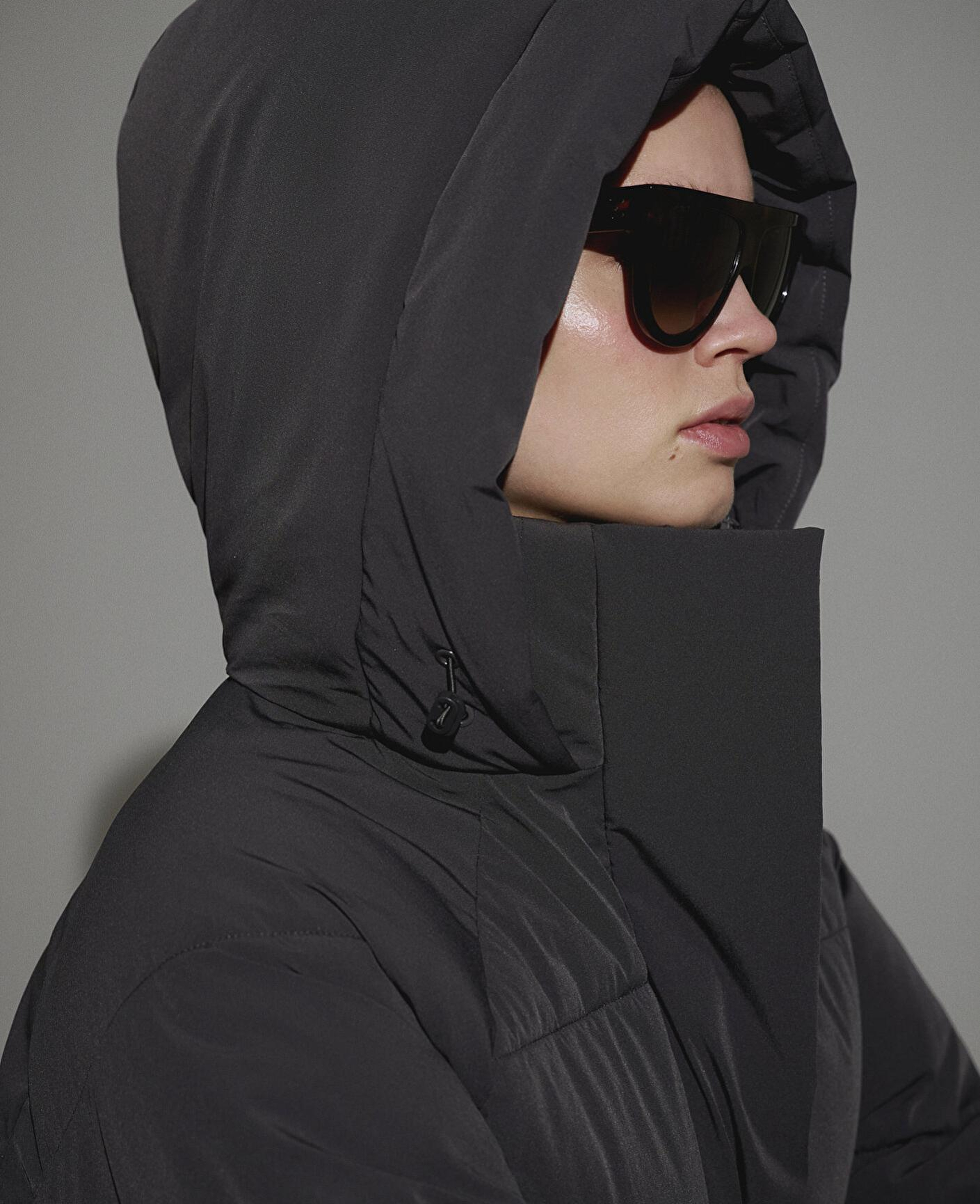 Mavi Kapüşonlu Antrasit Şişme Mont 1110225-80106