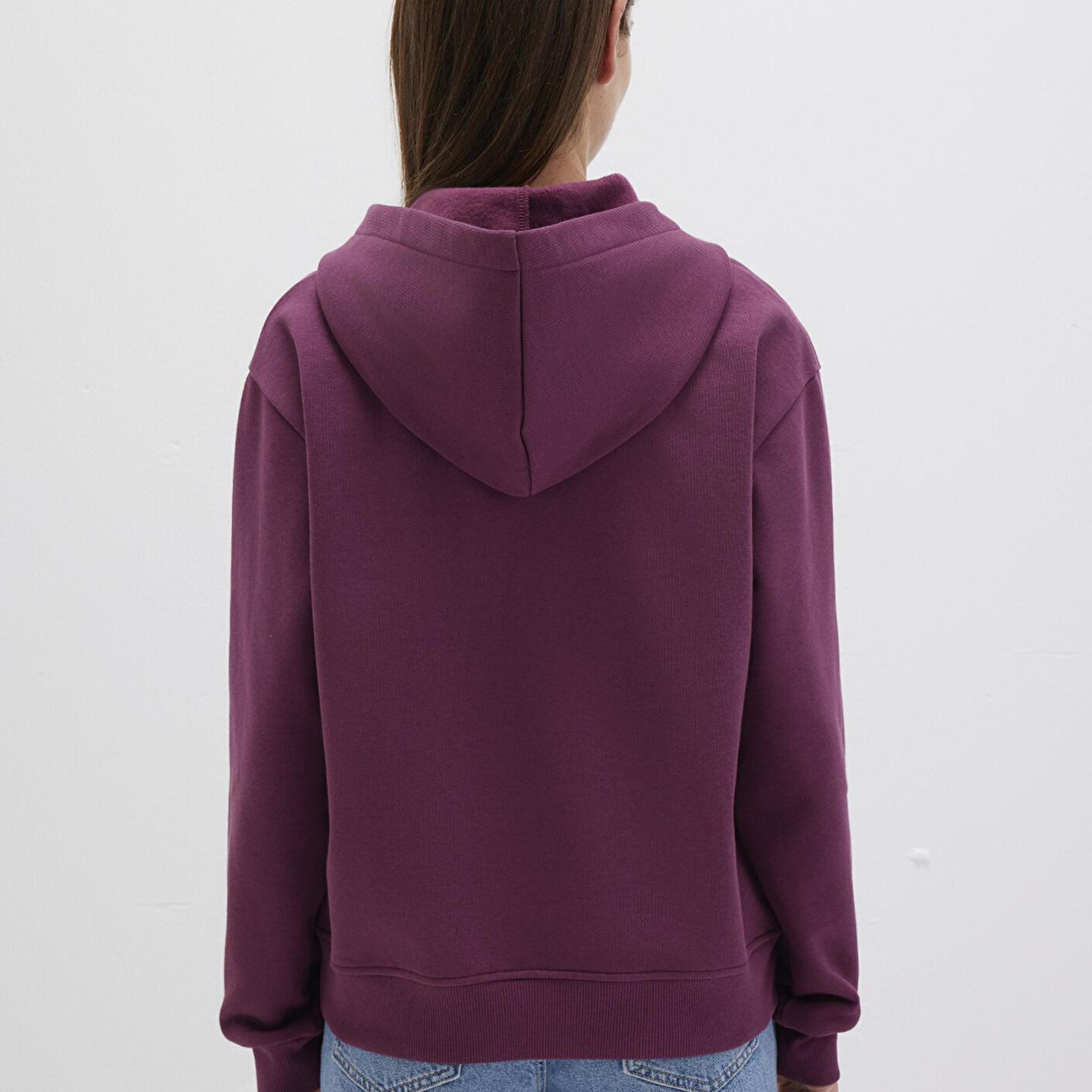 Mavi Kapüşonlu Mor Basic Sweatshirt 167299-70670