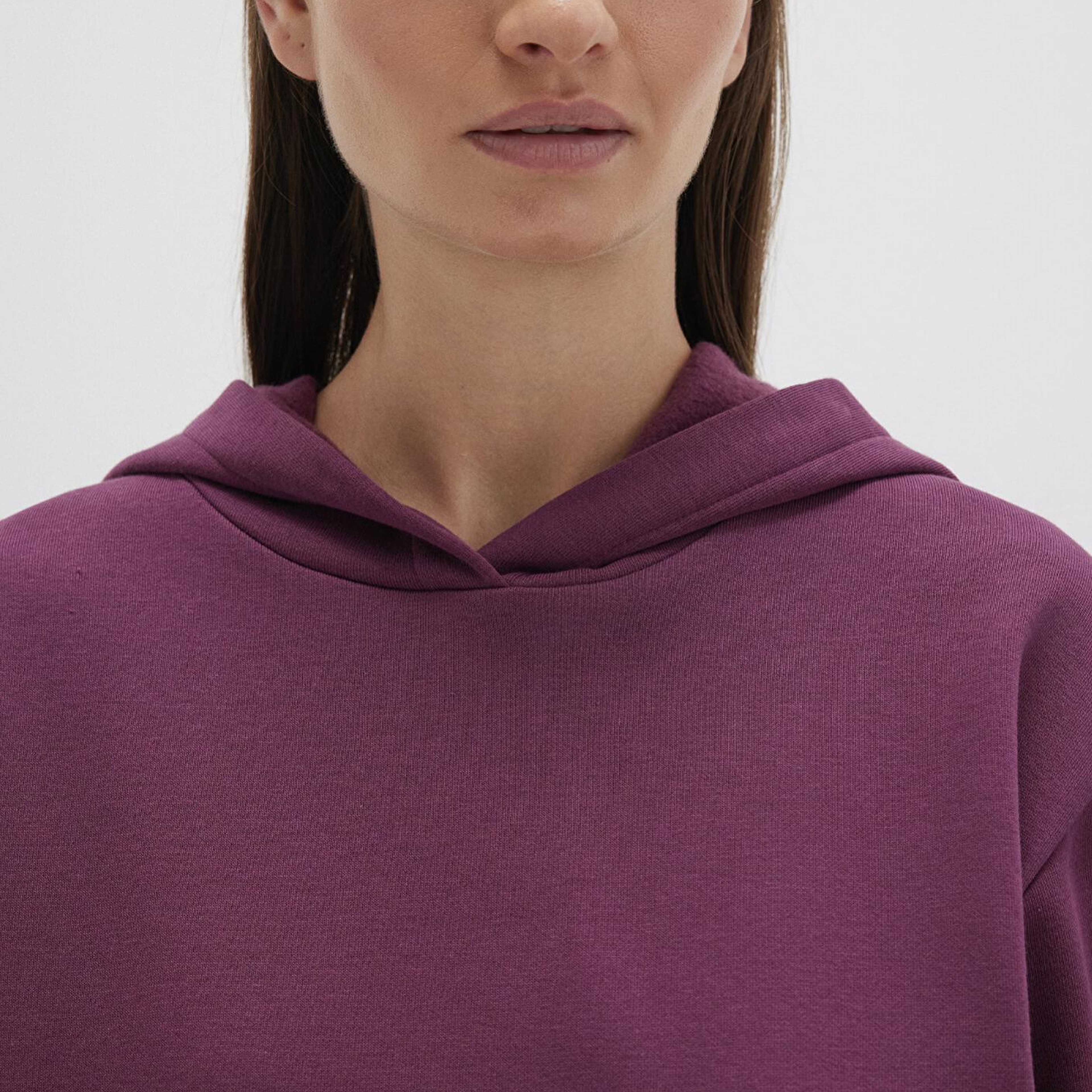 Mavi Kapüşonlu Mor Basic Sweatshirt 167299-70670